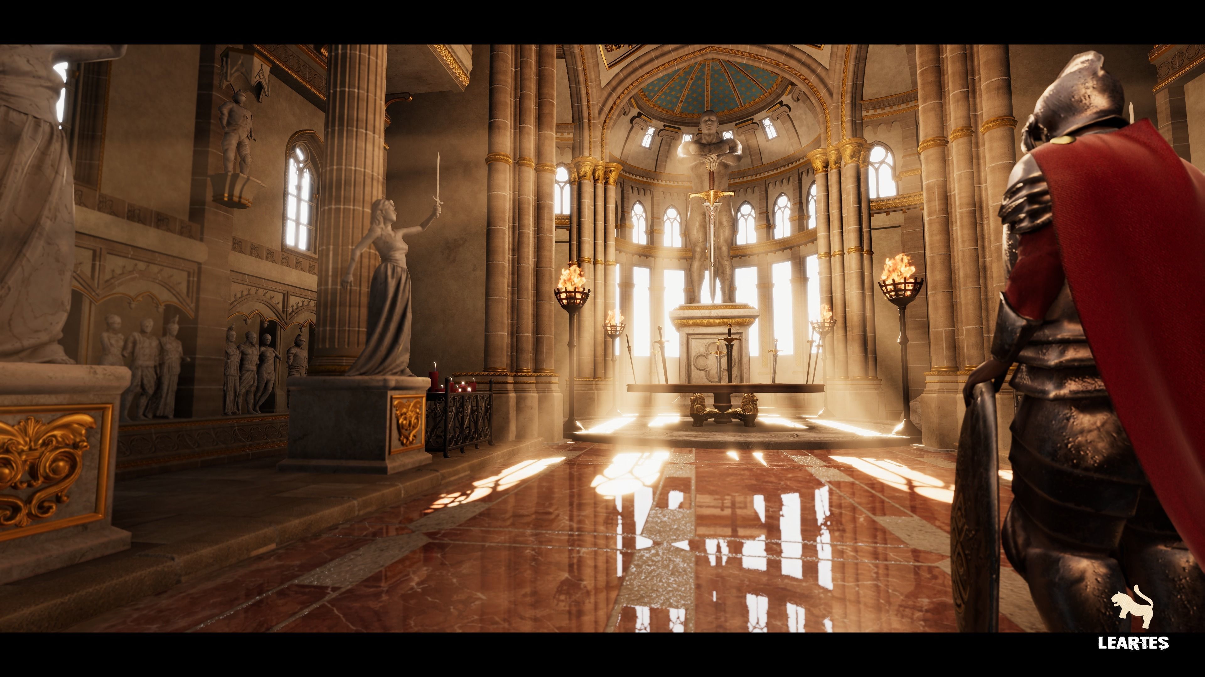King Arthur Castle Interior Environment Low-poly 3D model_2