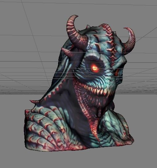 Troll Demon head  3D print model_1