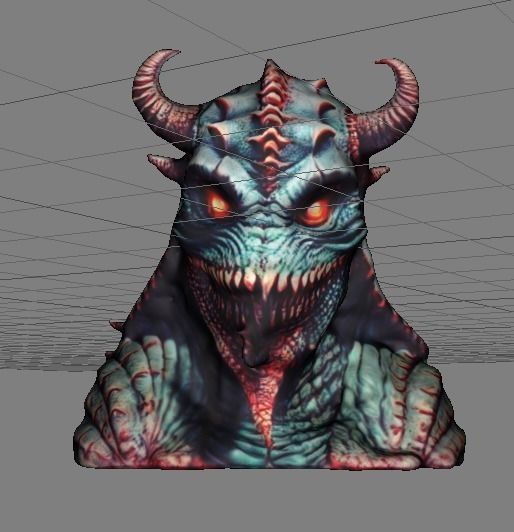 Troll Demon head  3D print model_2