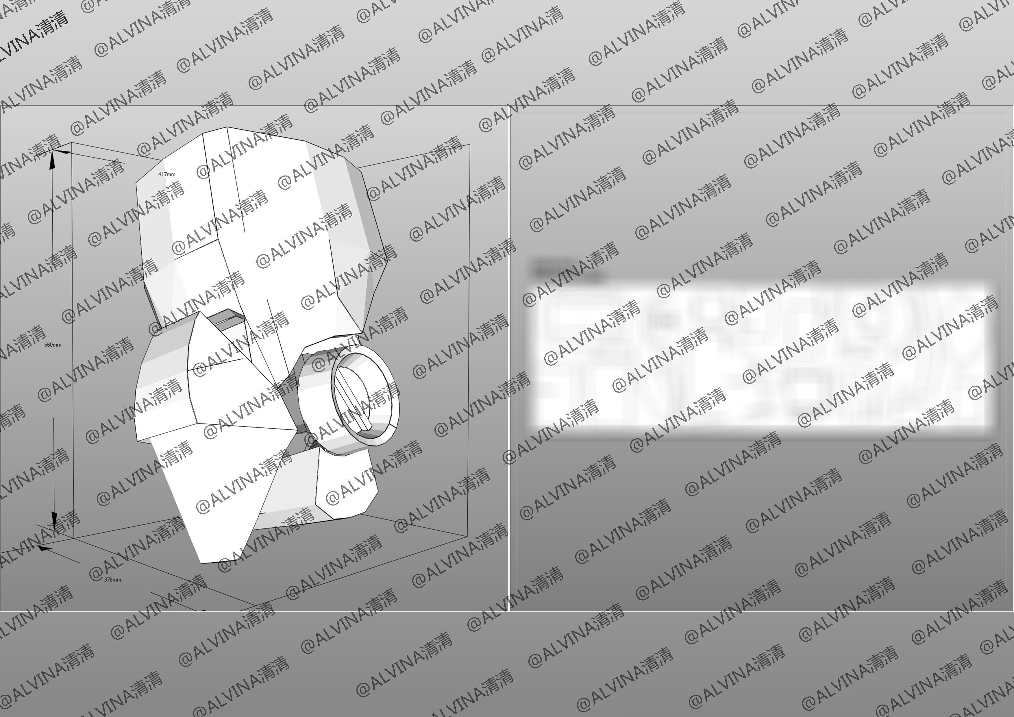 Gundam Dom Armor - DIY Cosplay Pepakura Foam Template Low-poly 3D model_29