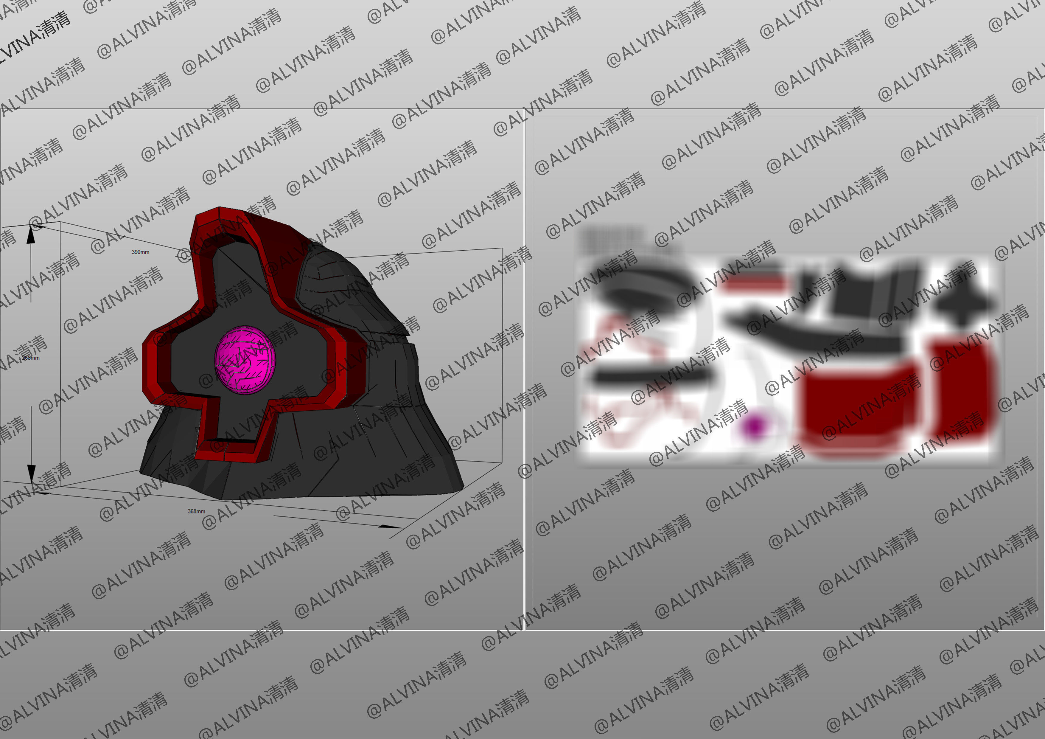 Gundam Dom Armor - DIY Cosplay Pepakura Foam Template Low-poly 3D model_16