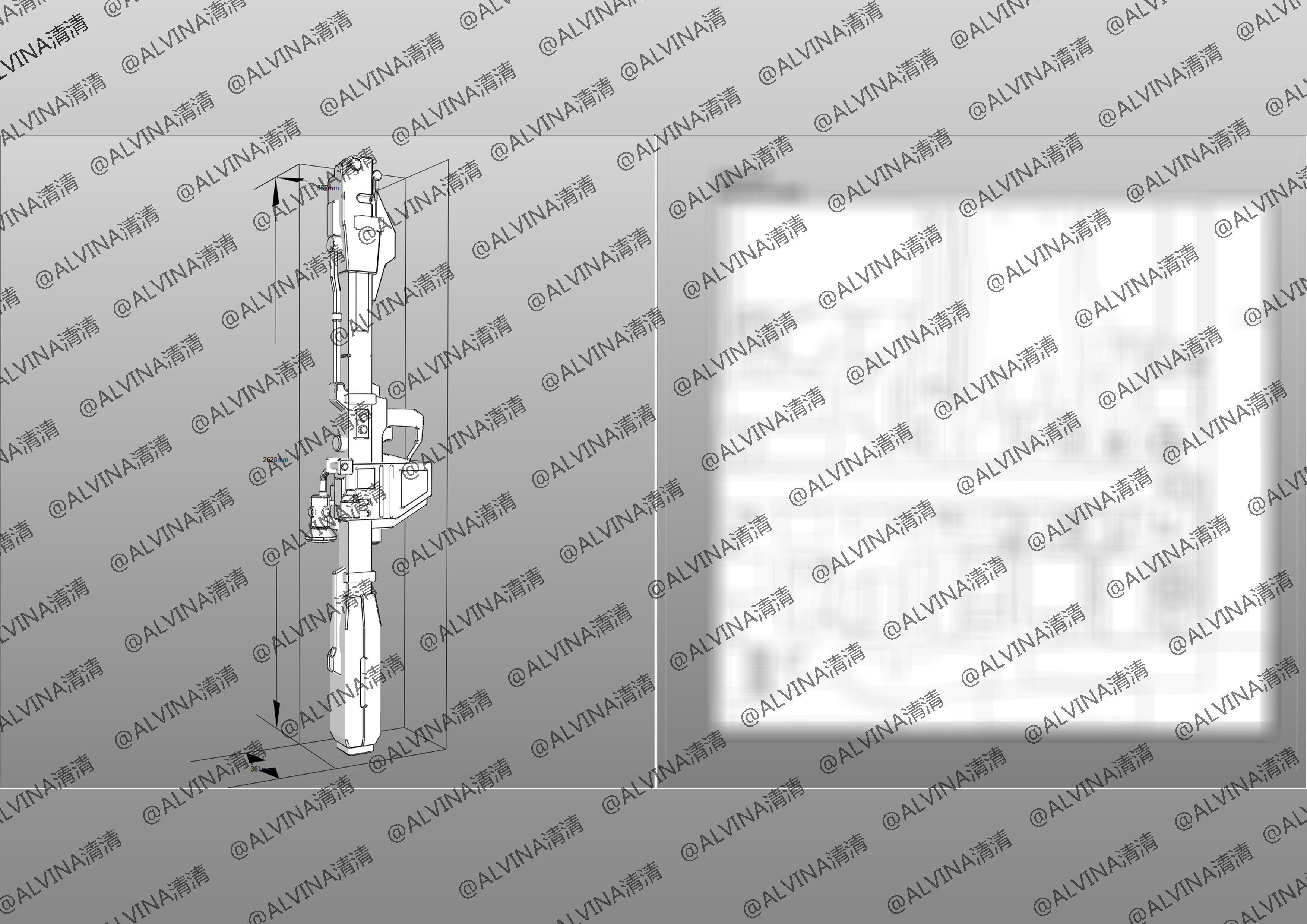 Gundam Dom Armor - DIY Cosplay Pepakura Foam Template Low-poly 3D model_37