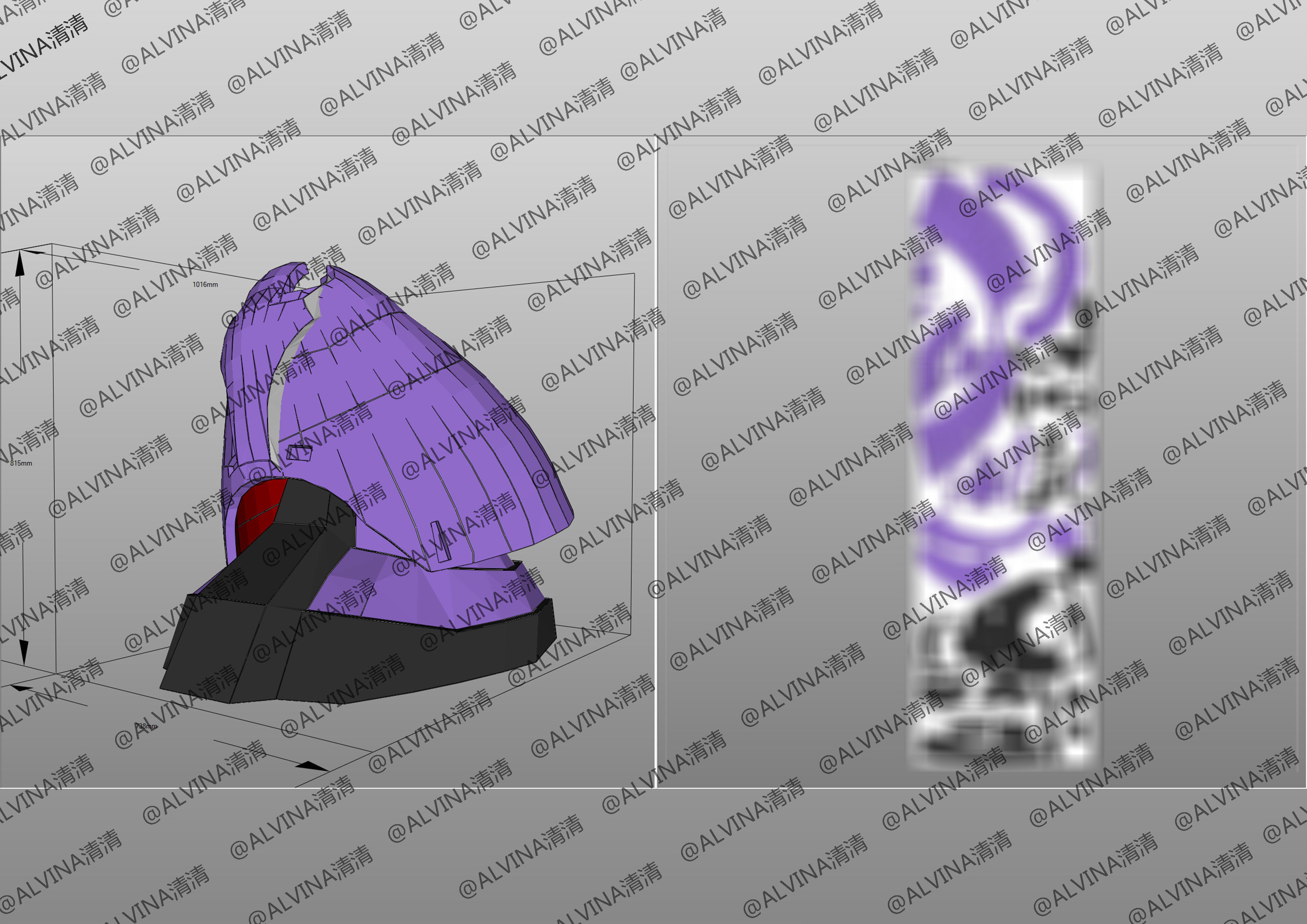 Gundam Dom Armor - DIY Cosplay Pepakura Foam Template Low-poly 3D model_30