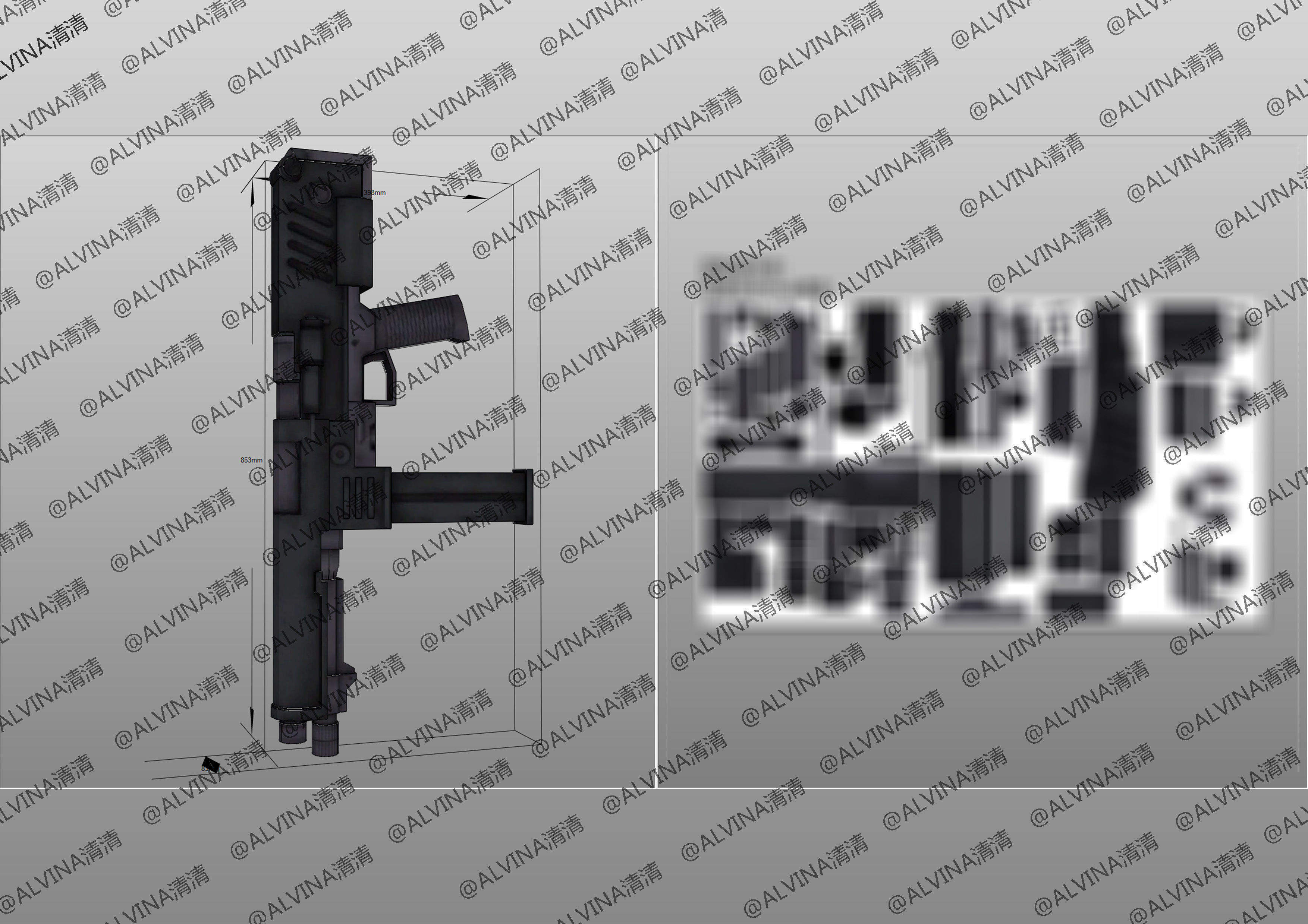 Gundam Dom Armor - DIY Cosplay Pepakura Foam Template Low-poly 3D model_40