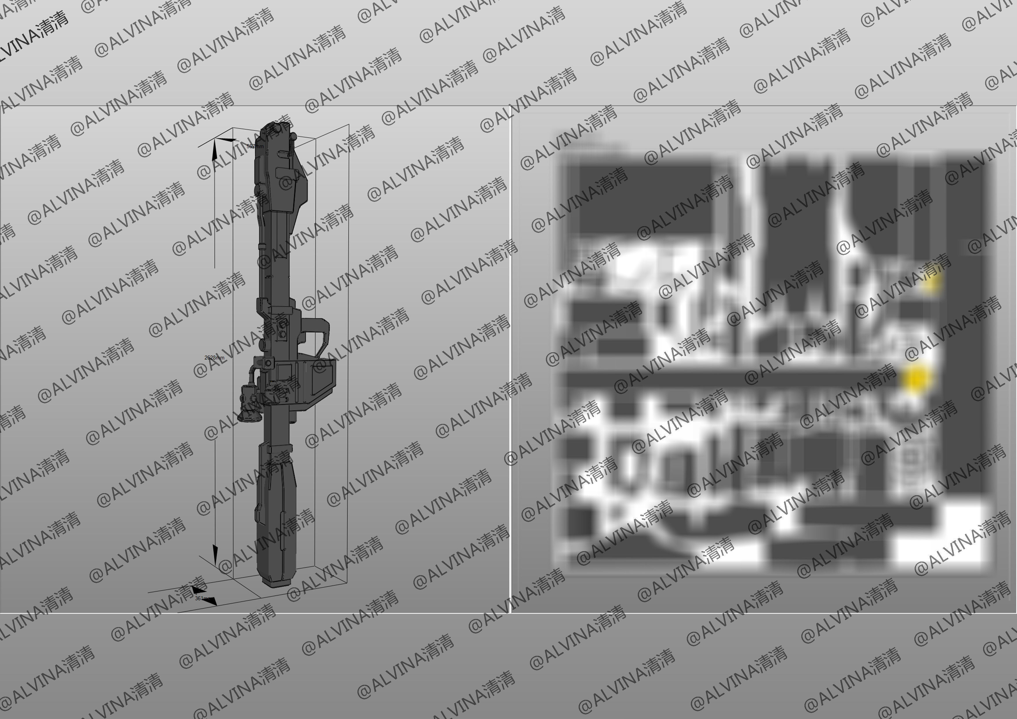 Gundam Dom Armor - DIY Cosplay Pepakura Foam Template Low-poly 3D model_36