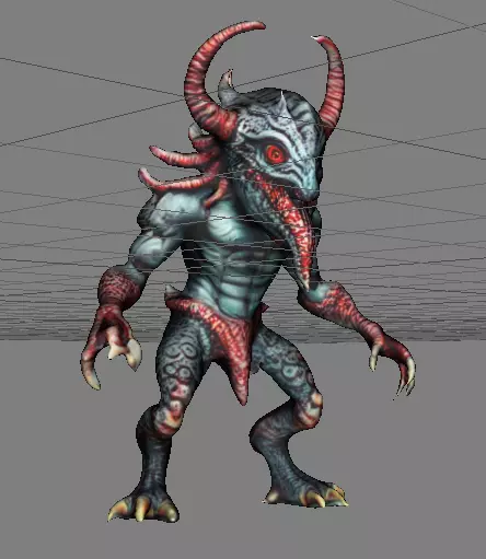 Blue Demon cultist 3D print model_0