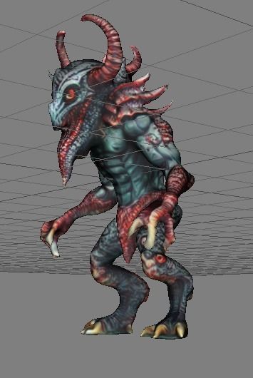 Blue Demon cultist 3D print model_1