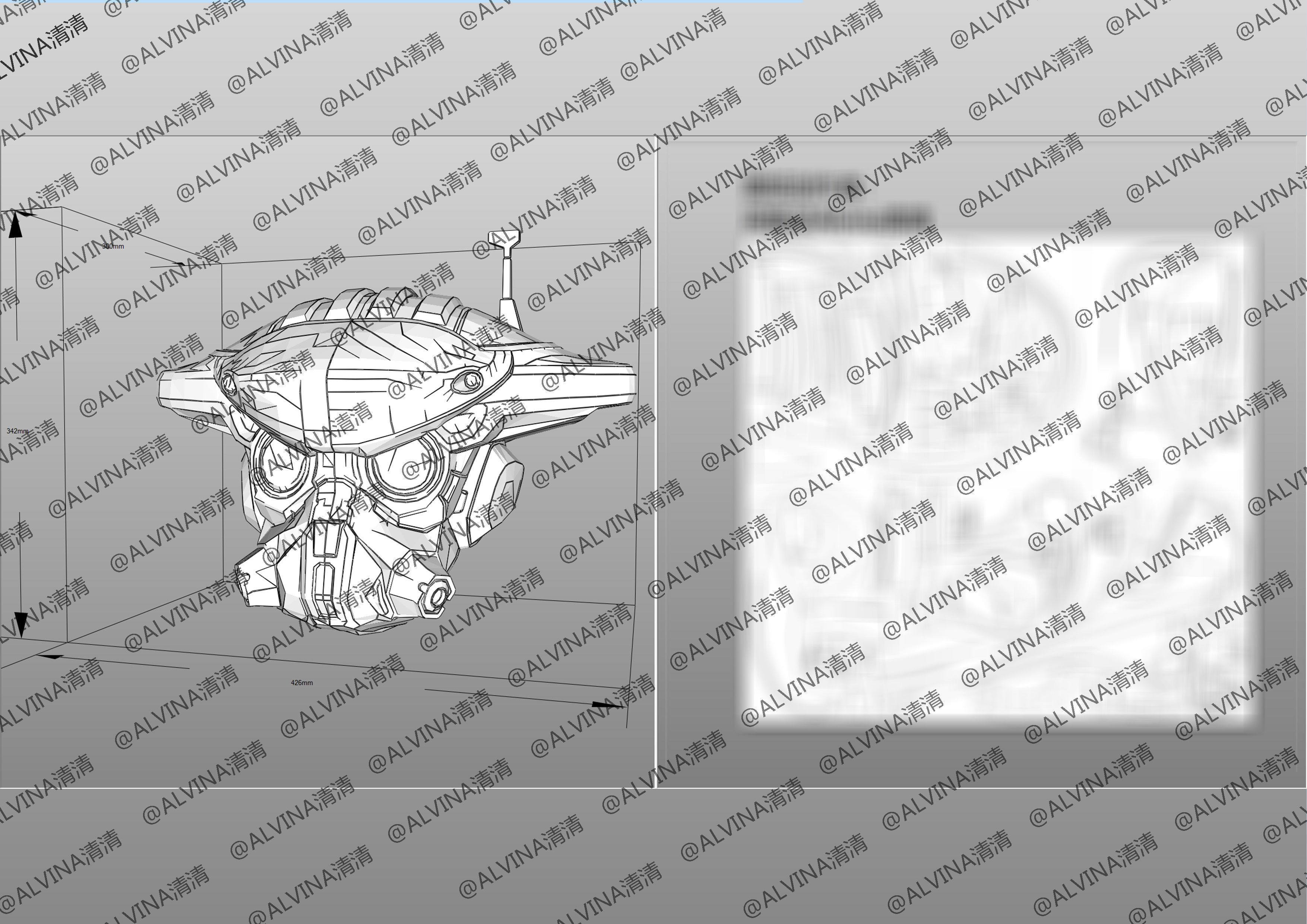 APEX Bloodhound level3proxytest Armor - DIY Cosplay Pepakura Low-poly 3D model_11