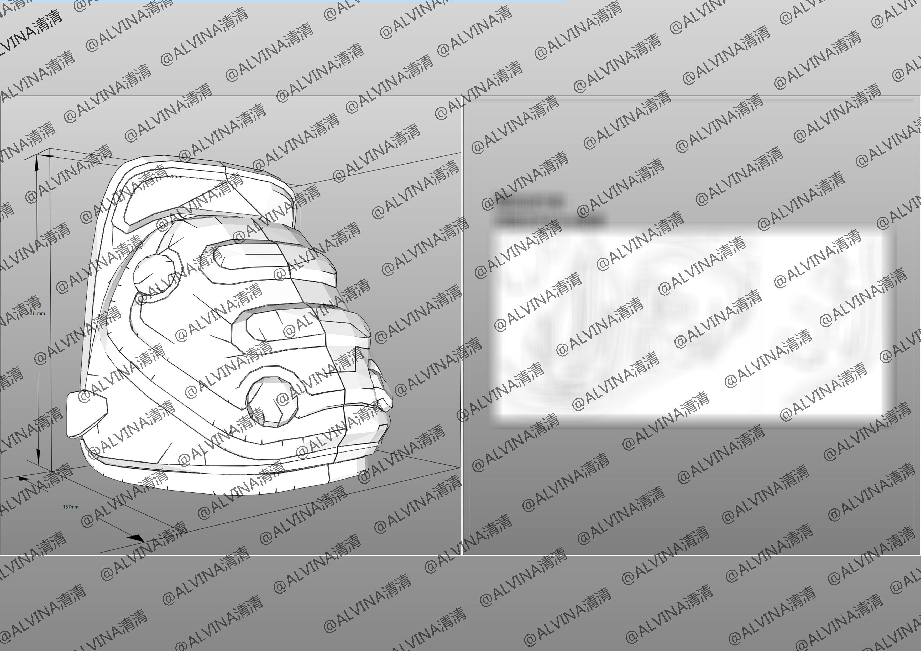 APEX Bloodhound level3proxytest Armor - DIY Cosplay Pepakura Low-poly 3D model_17