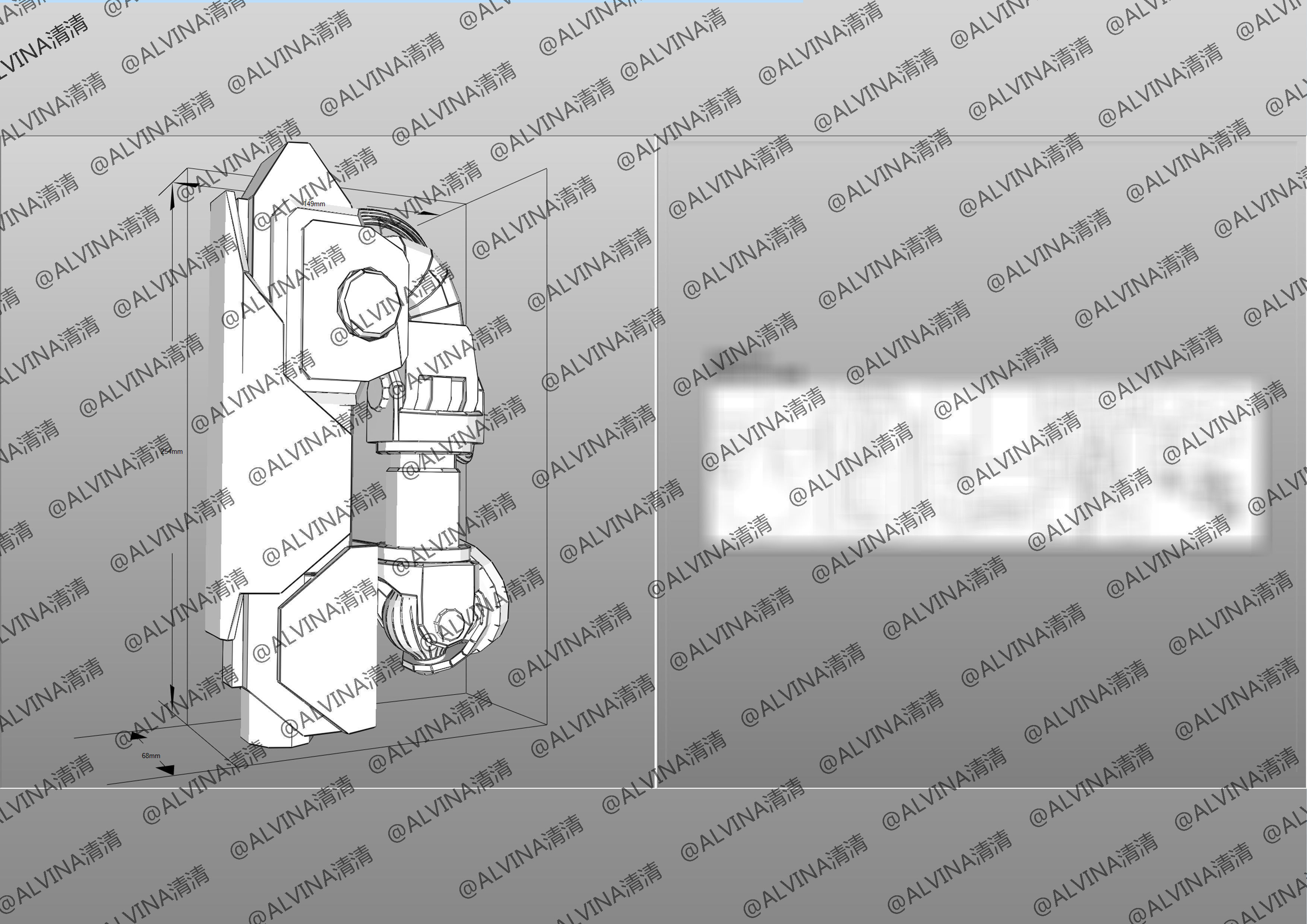 APEX Bloodhound level3proxytest Armor - DIY Cosplay Pepakura Low-poly 3D model_31