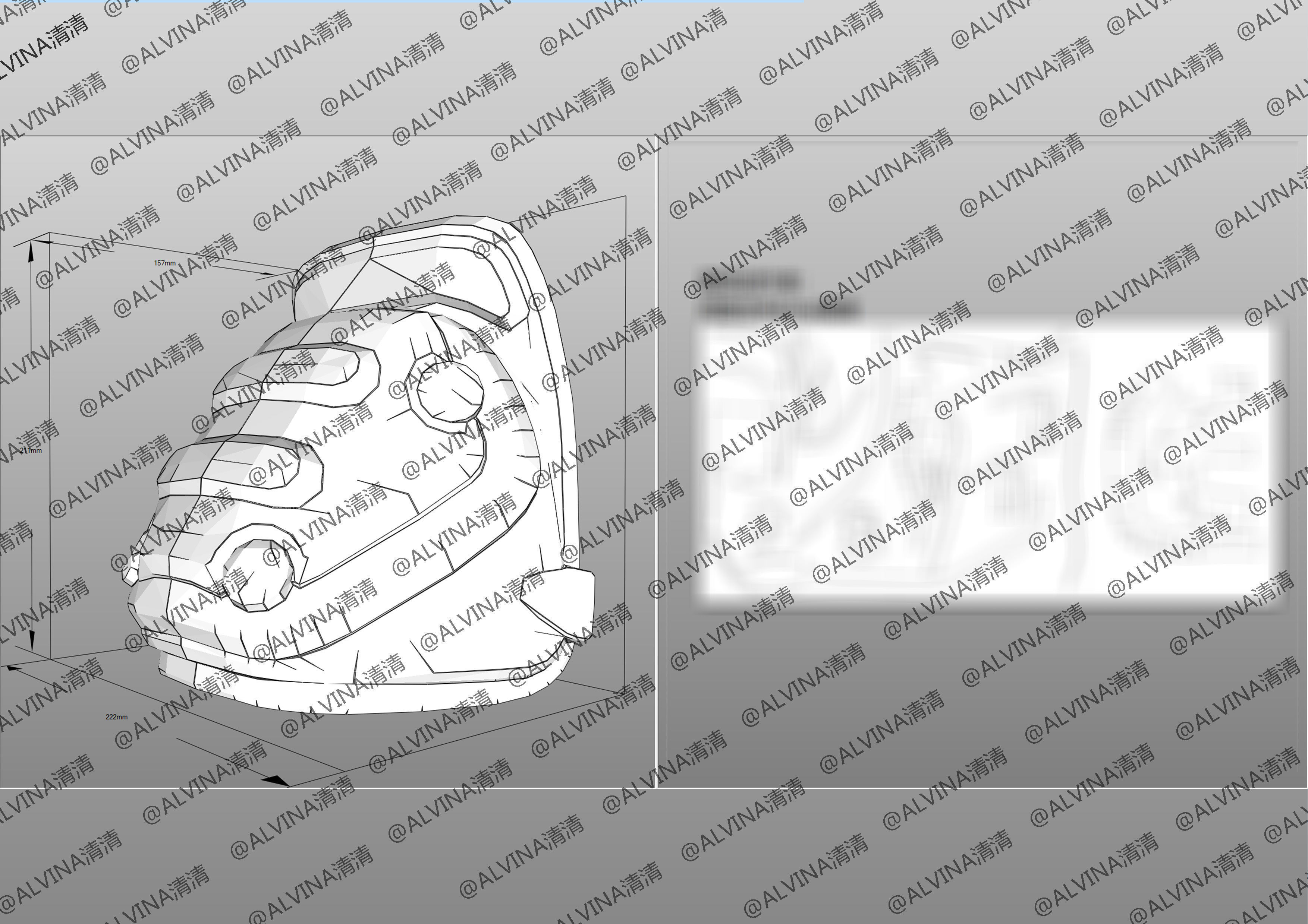 APEX Bloodhound level3proxytest Armor - DIY Cosplay Pepakura Low-poly 3D model_21