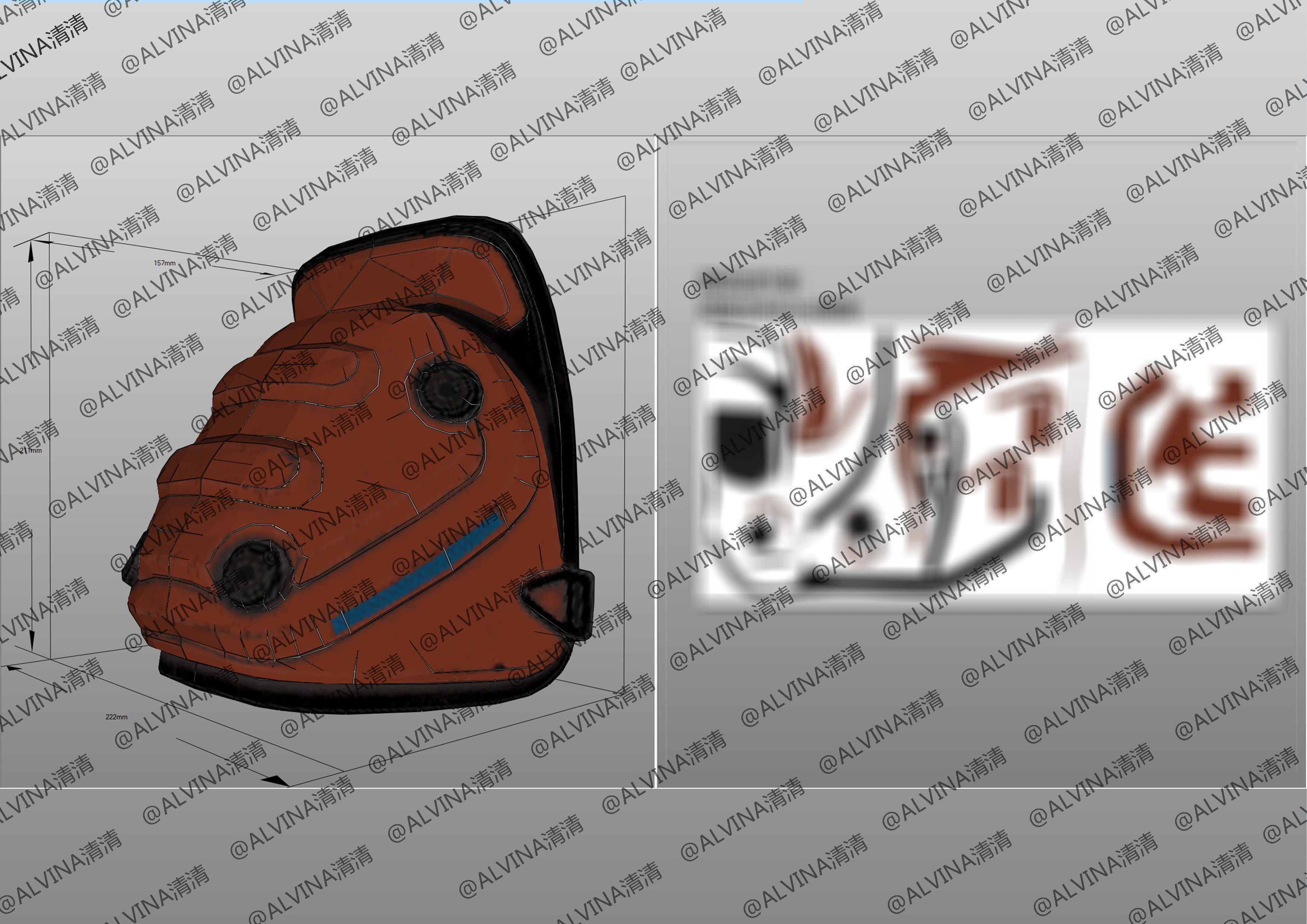 APEX Bloodhound level3proxytest Armor - DIY Cosplay Pepakura Low-poly 3D model_20