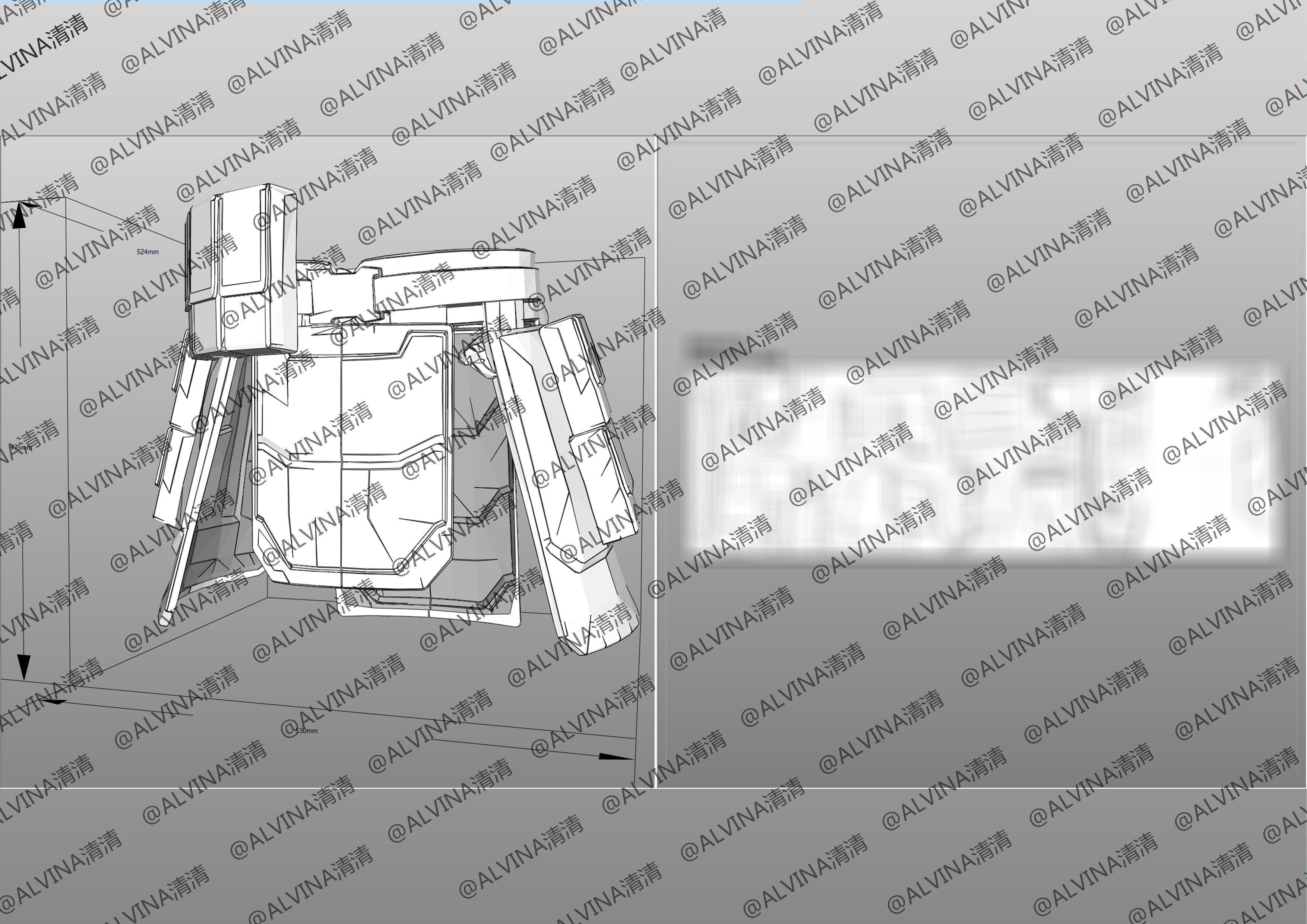 APEX Bloodhound level3proxytest Armor - DIY Cosplay Pepakura Low-poly 3D model_25