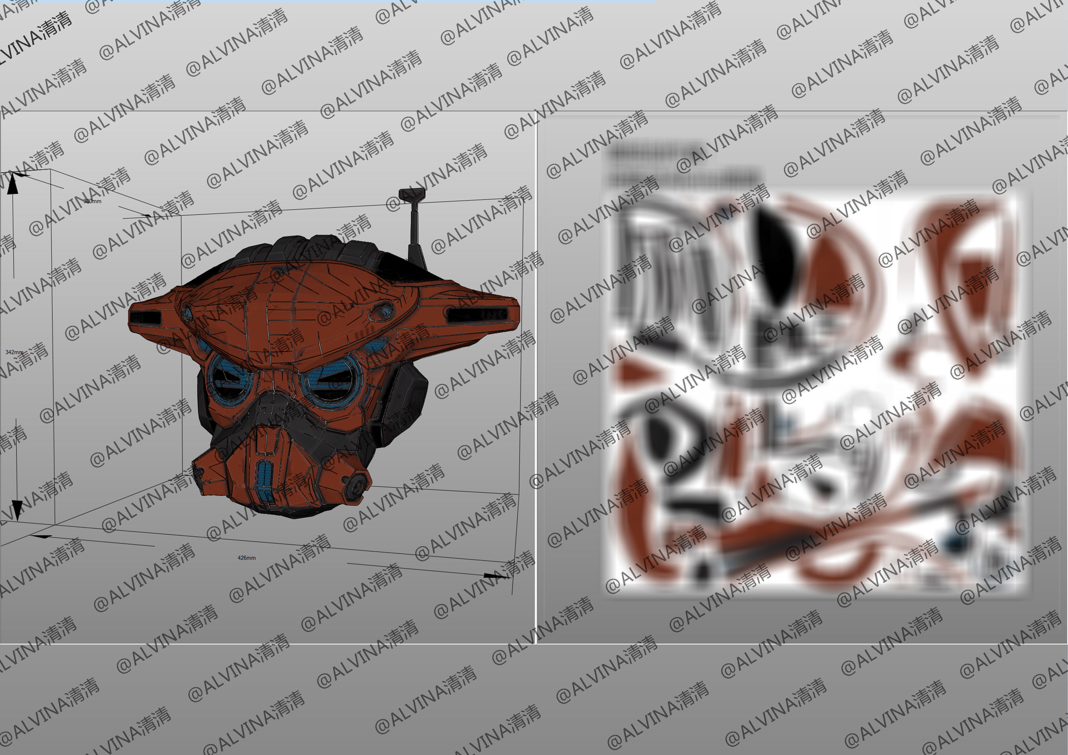 APEX Bloodhound level3proxytest Armor - DIY Cosplay Pepakura Low-poly 3D model_10