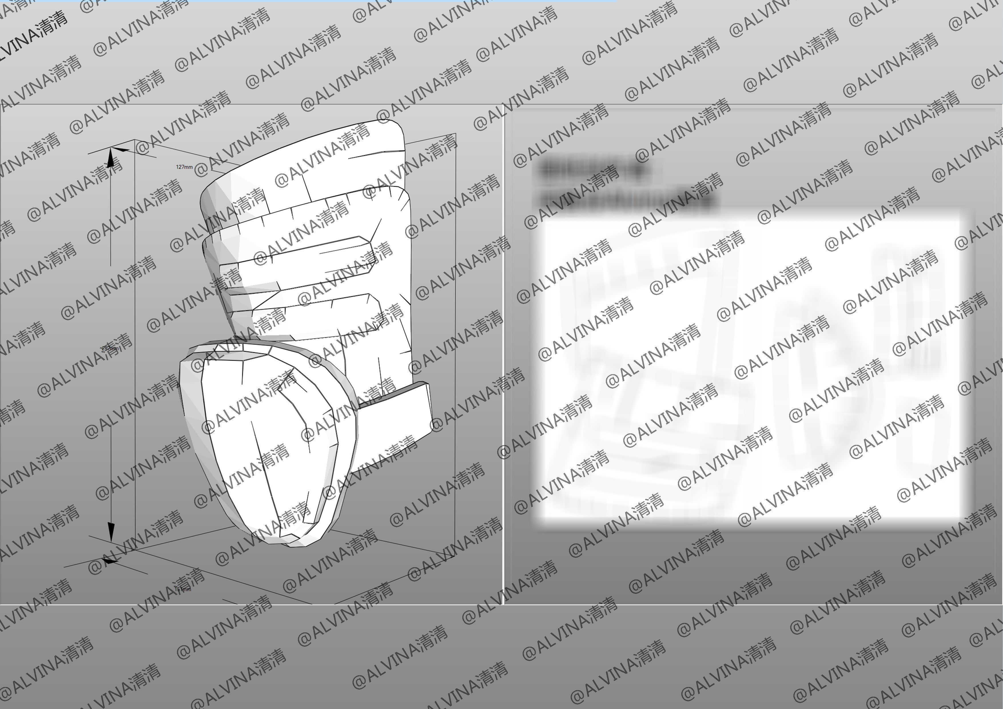 APEX Bloodhound level3proxytest Armor - DIY Cosplay Pepakura Low-poly 3D model_27