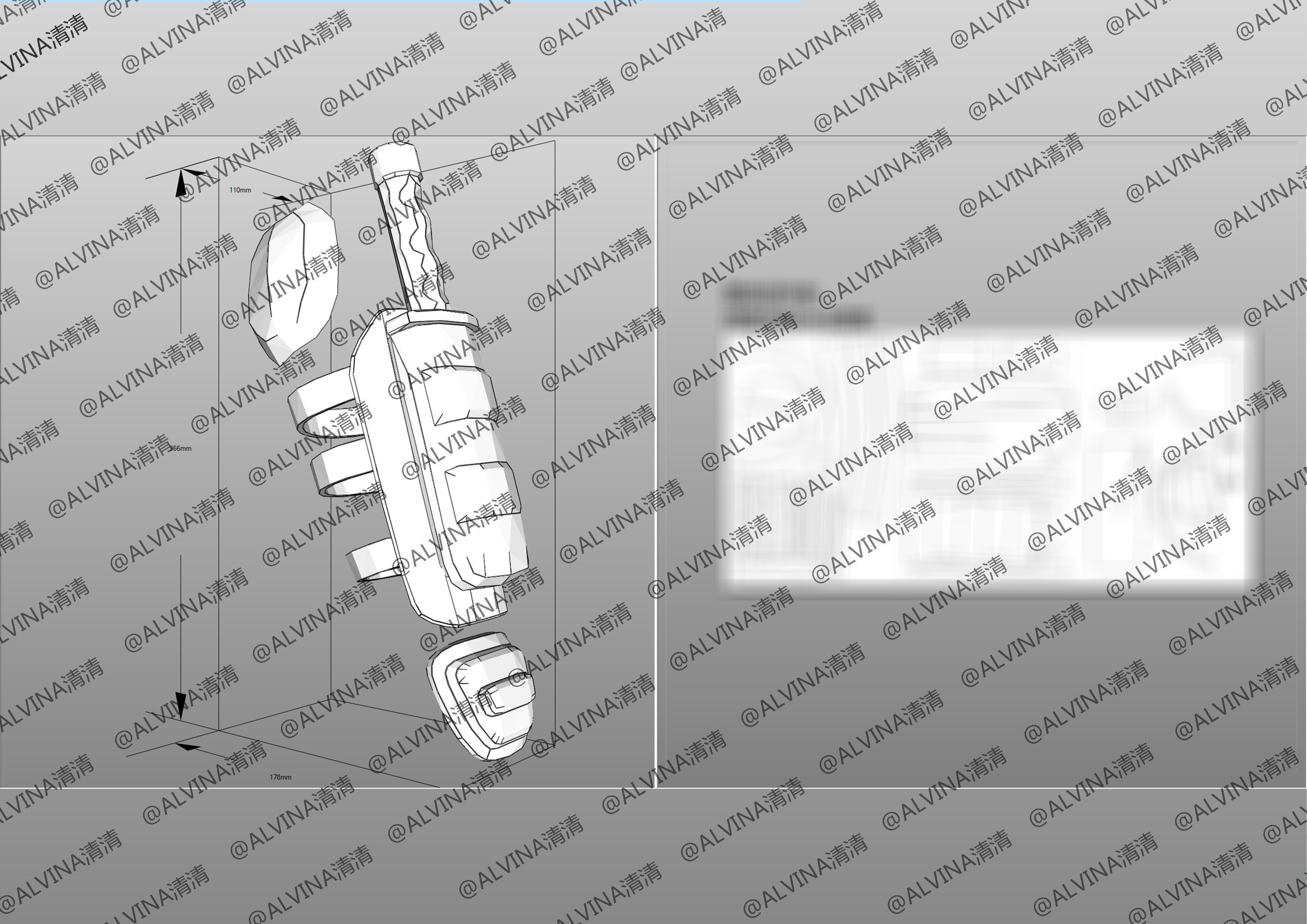 APEX Bloodhound level3proxytest Armor - DIY Cosplay Pepakura Low-poly 3D model_23