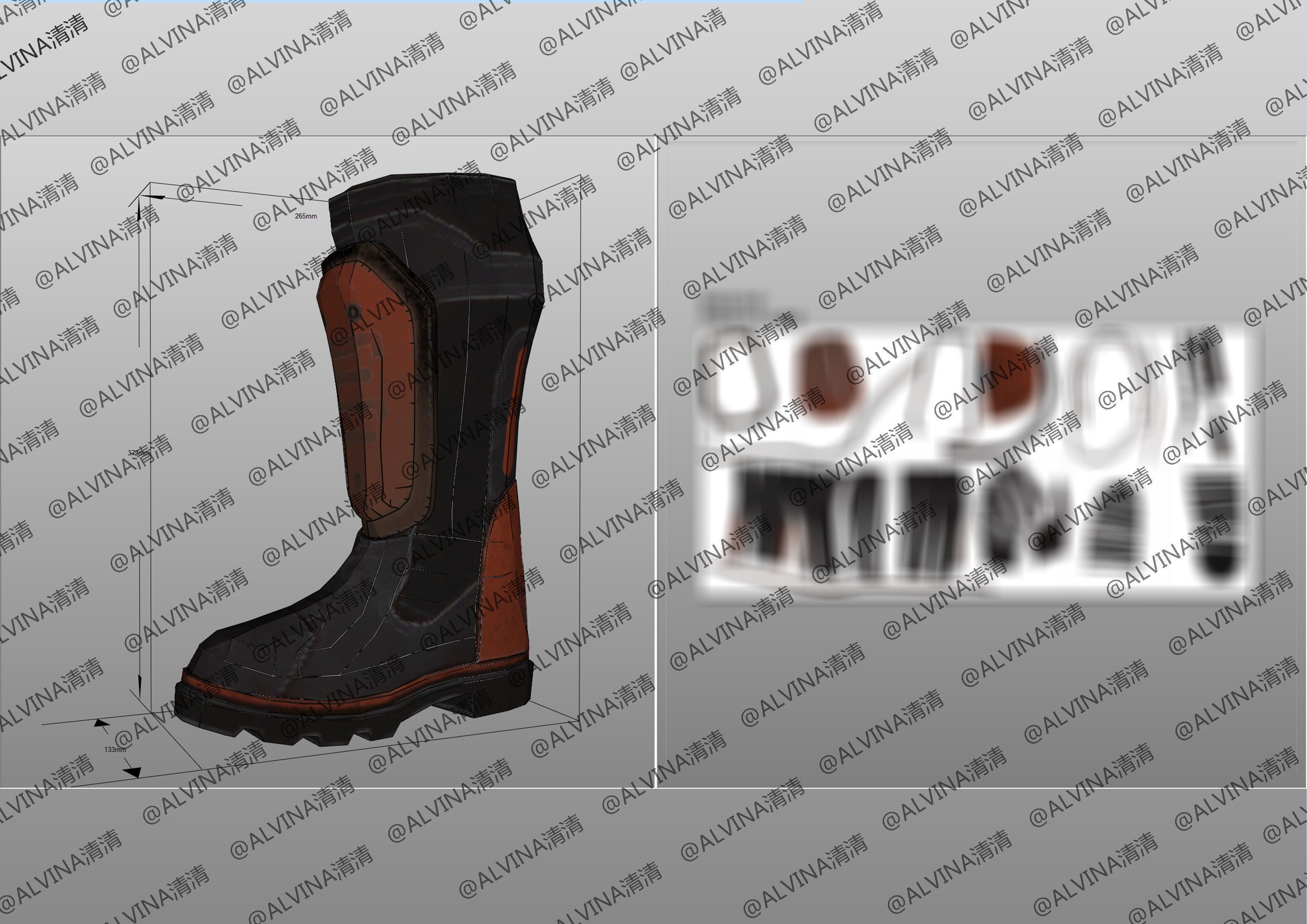 APEX Bloodhound level3proxytest Armor - DIY Cosplay Pepakura Low-poly 3D model_28