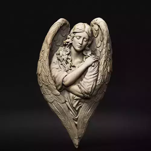 Angel relief 06 3D print model
