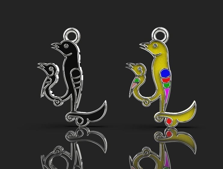 Armenian letters 3D print model_3