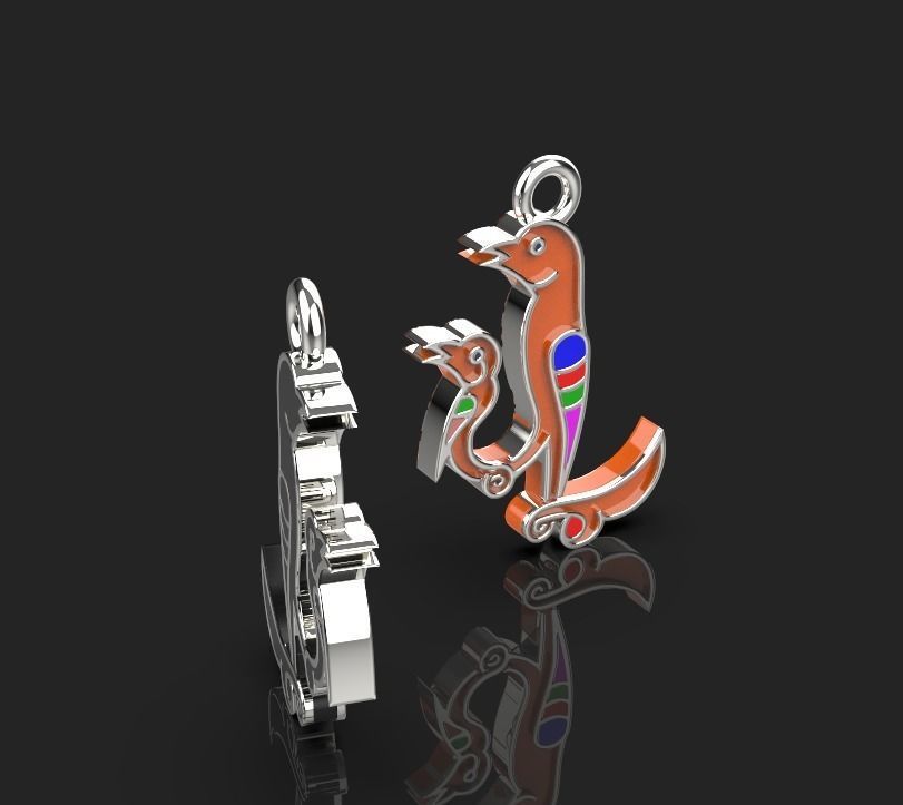 Armenian letters 3D print model_7