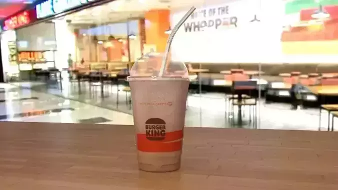 Burgerking Chocolate Shake glass