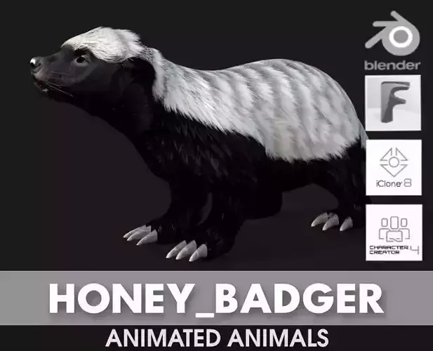 Honey Badger 3D model