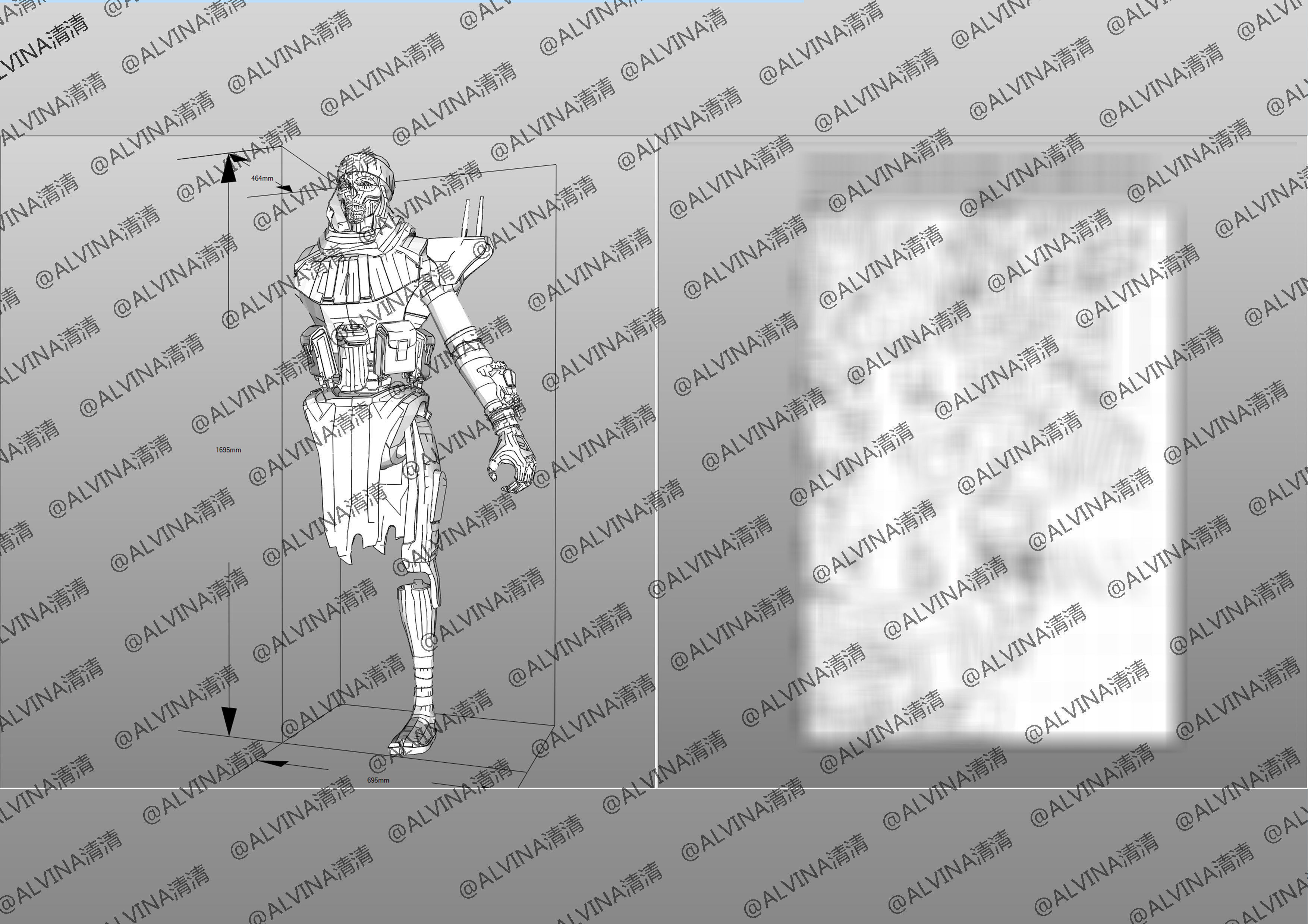 APEX Legends Revenant Primary Armor - DIY Cosplay Pepakura Foam Low-poly 3D model_10