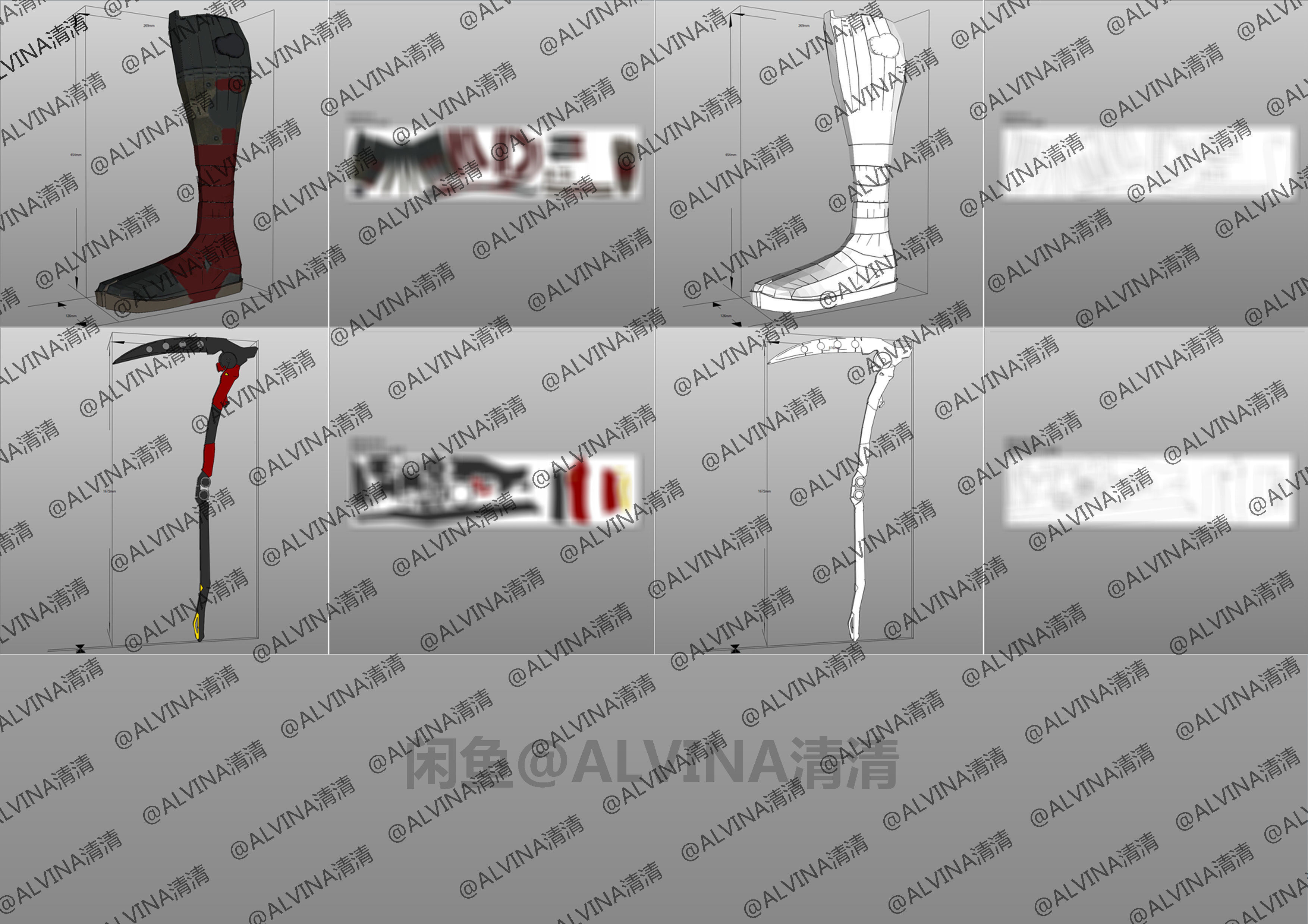 APEX Legends Revenant Primary Armor - DIY Cosplay Pepakura Foam Low-poly 3D model_8