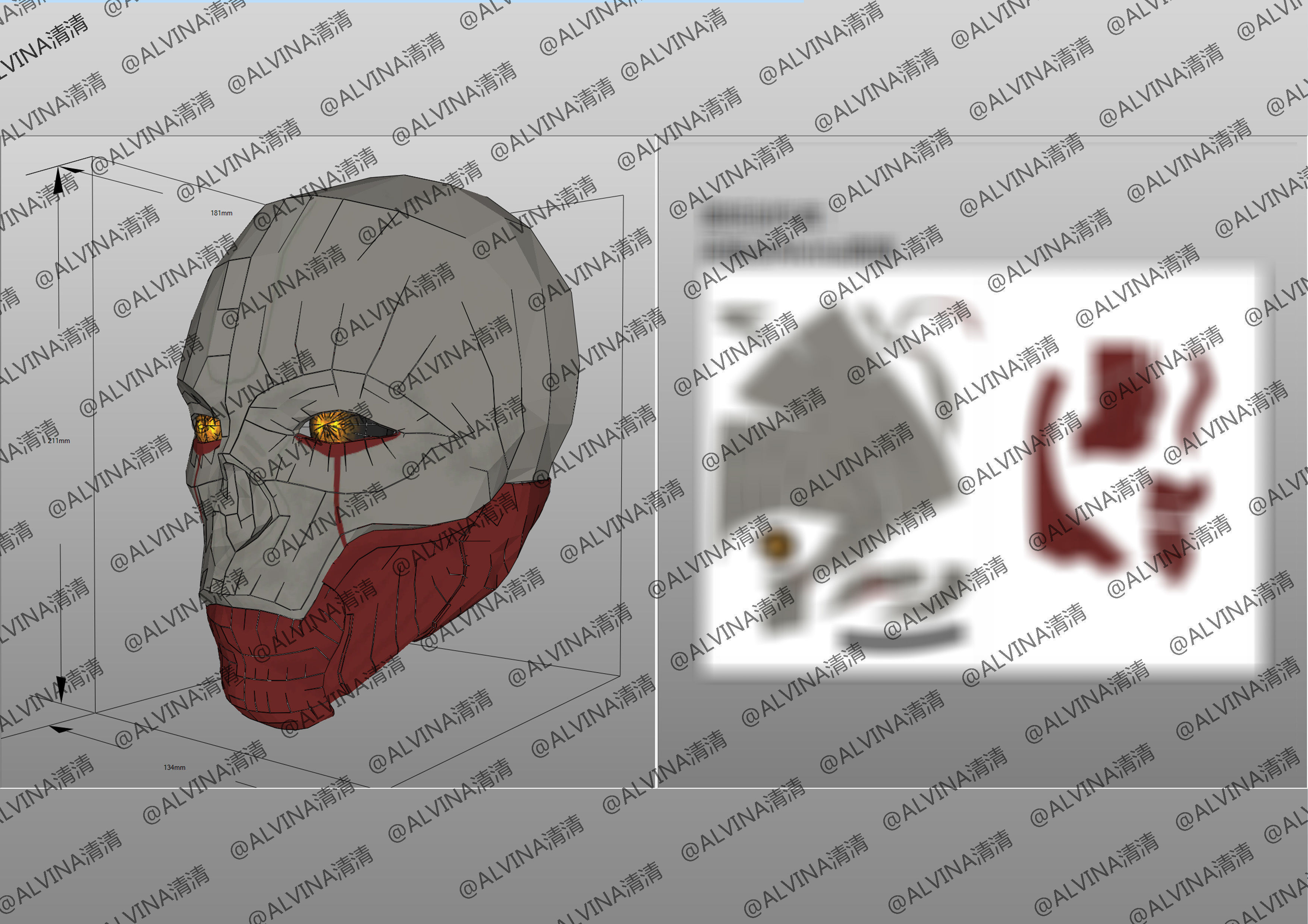 APEX Legends Revenant Primary Armor - DIY Cosplay Pepakura Foam Low-poly 3D model_13