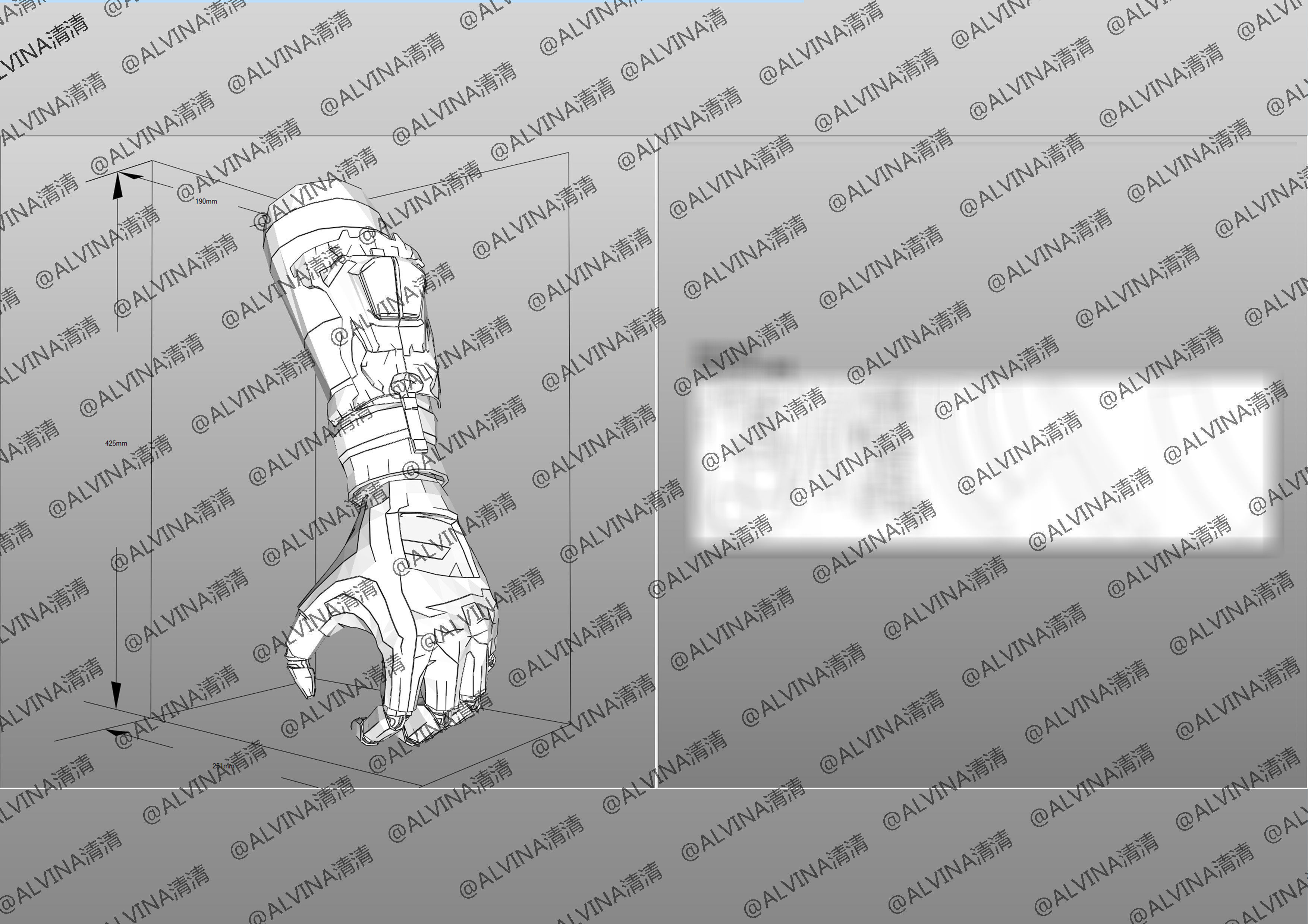 APEX Legends Revenant Primary Armor - DIY Cosplay Pepakura Foam Low-poly 3D model_28