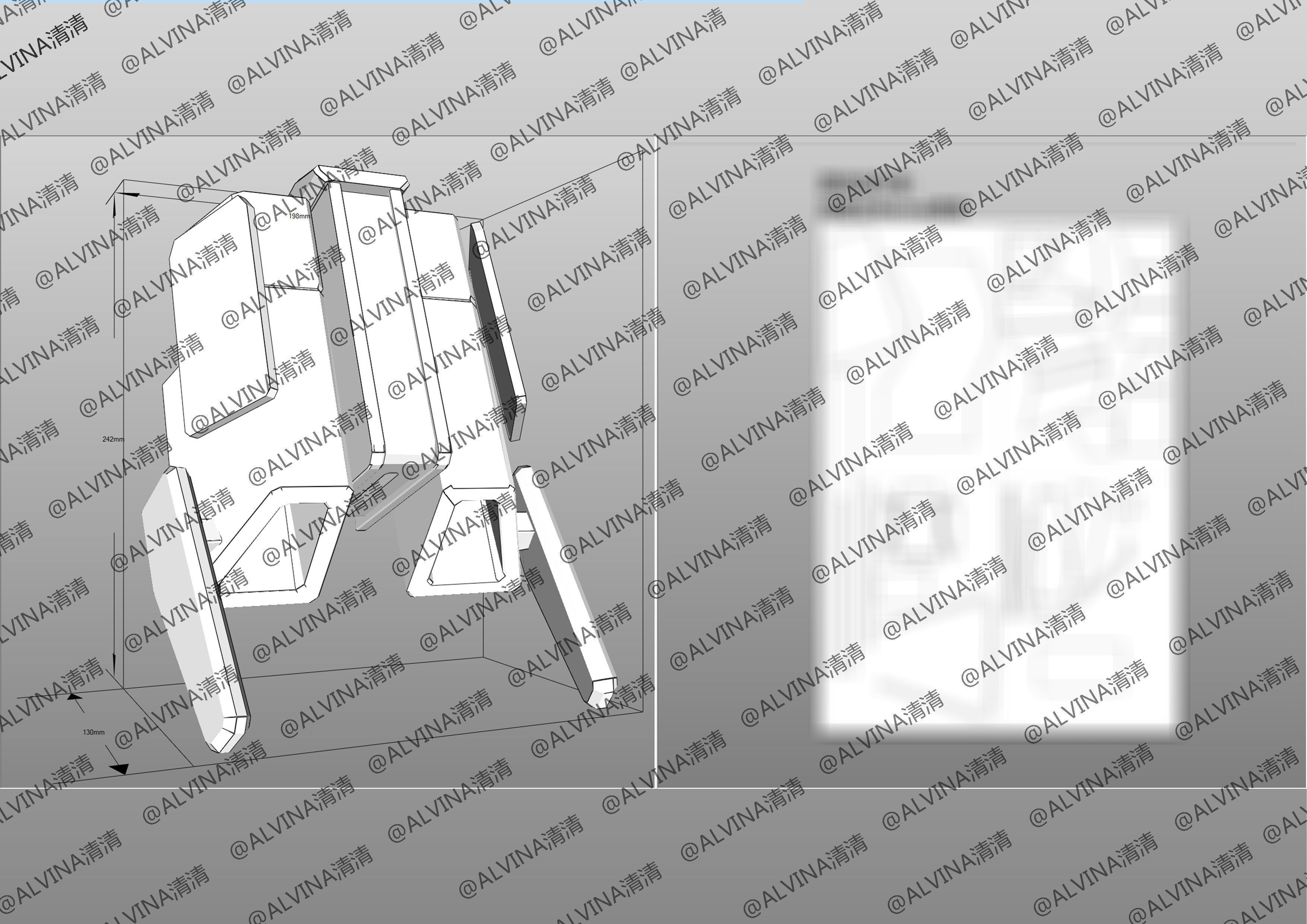 APEX Legends Revenant Primary Armor - DIY Cosplay Pepakura Foam Low-poly 3D model_20