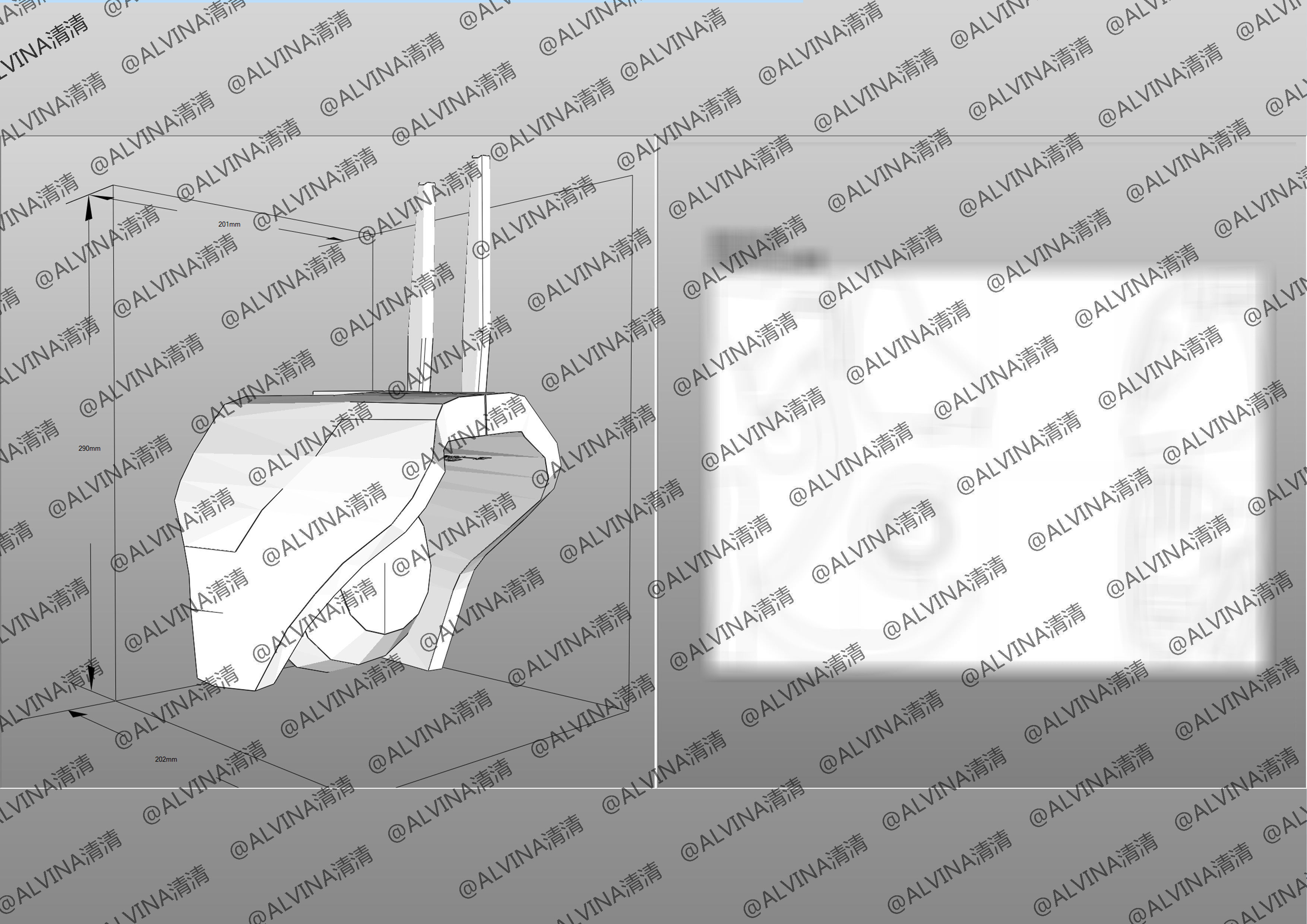 APEX Legends Revenant Primary Armor - DIY Cosplay Pepakura Foam Low-poly 3D model_24