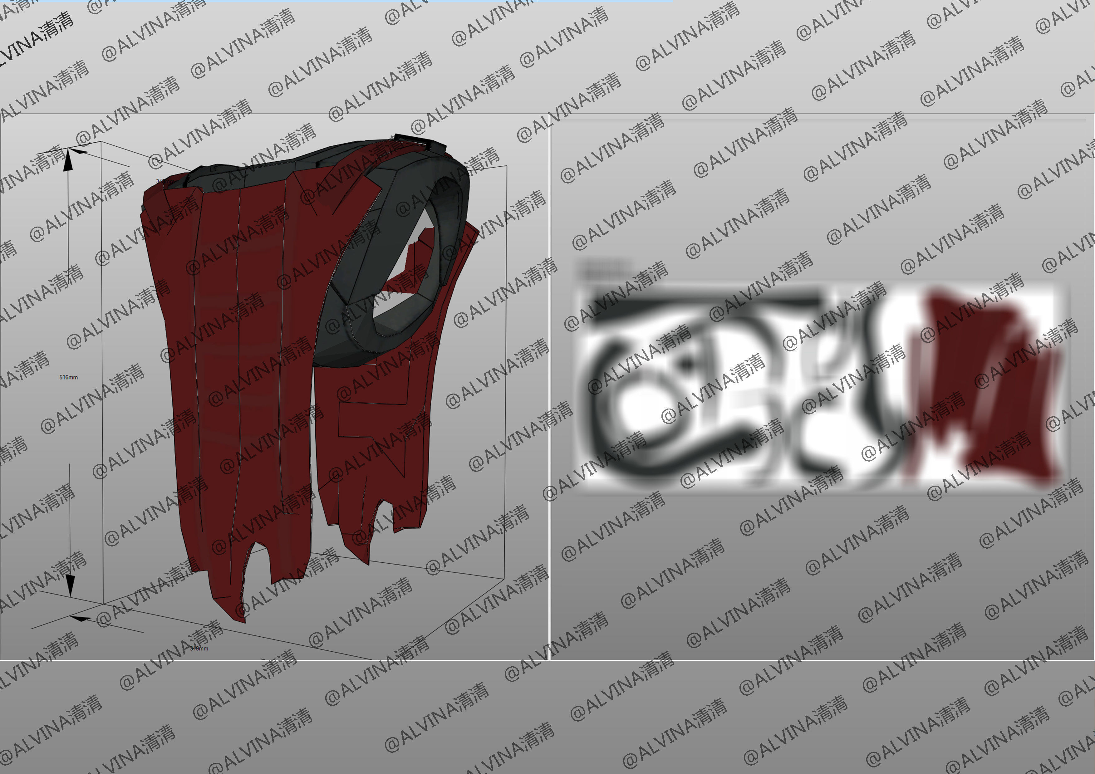 APEX Legends Revenant Primary Armor - DIY Cosplay Pepakura Foam Low-poly 3D model_21