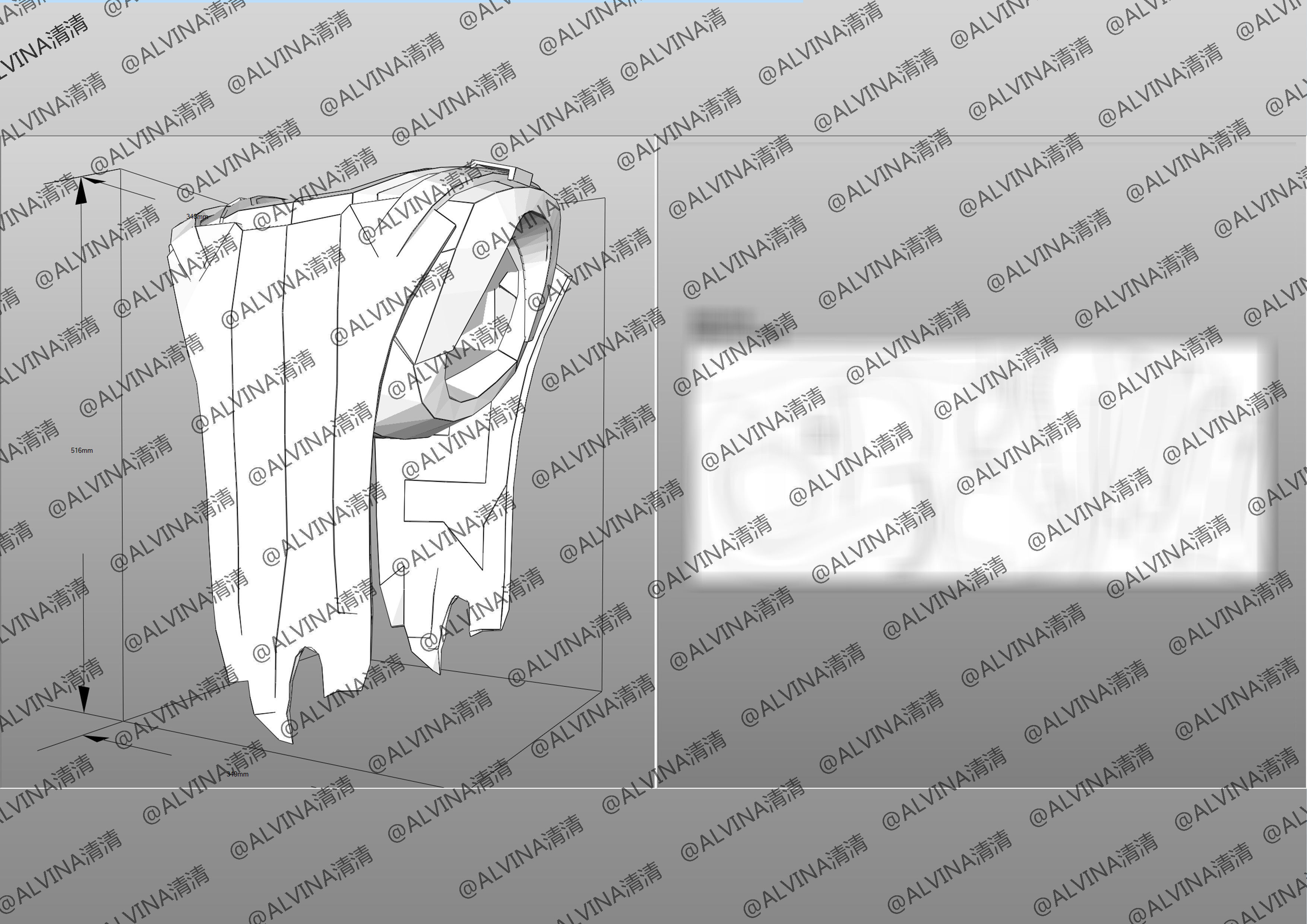 APEX Legends Revenant Primary Armor - DIY Cosplay Pepakura Foam Low-poly 3D model_22