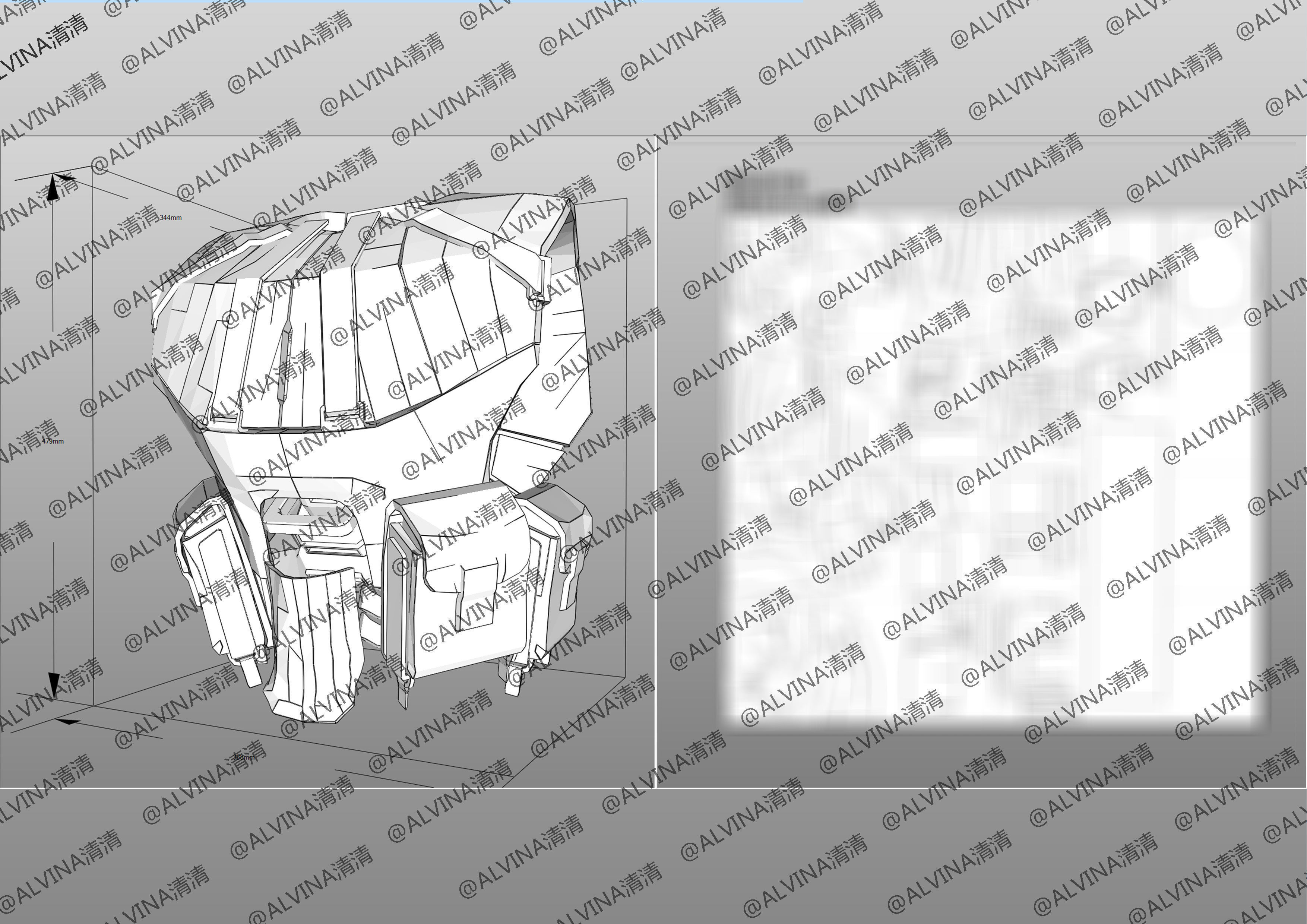 APEX Legends Revenant Primary Armor - DIY Cosplay Pepakura Foam Low-poly 3D model_18