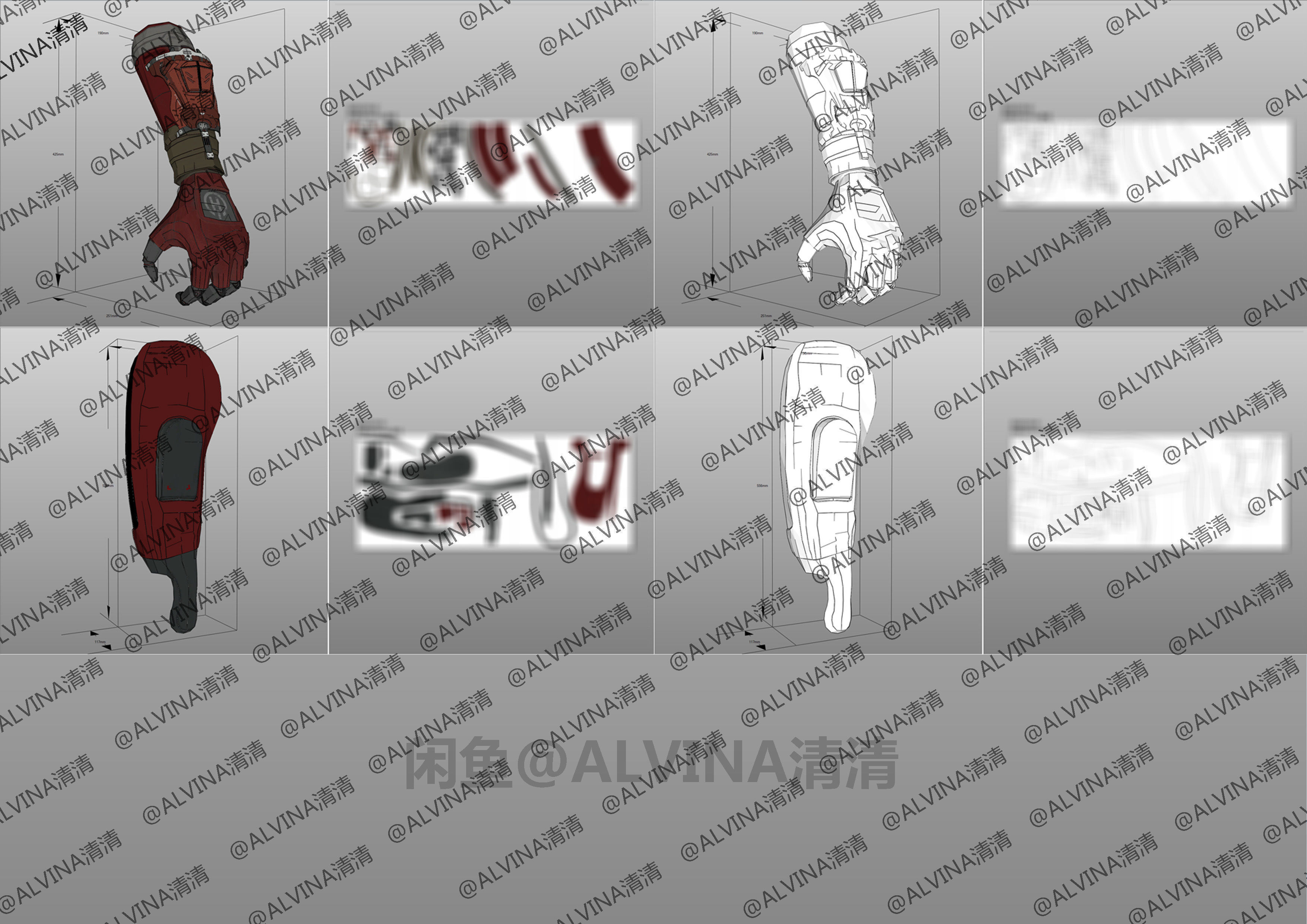 APEX Legends Revenant Primary Armor - DIY Cosplay Pepakura Foam Low-poly 3D model_7