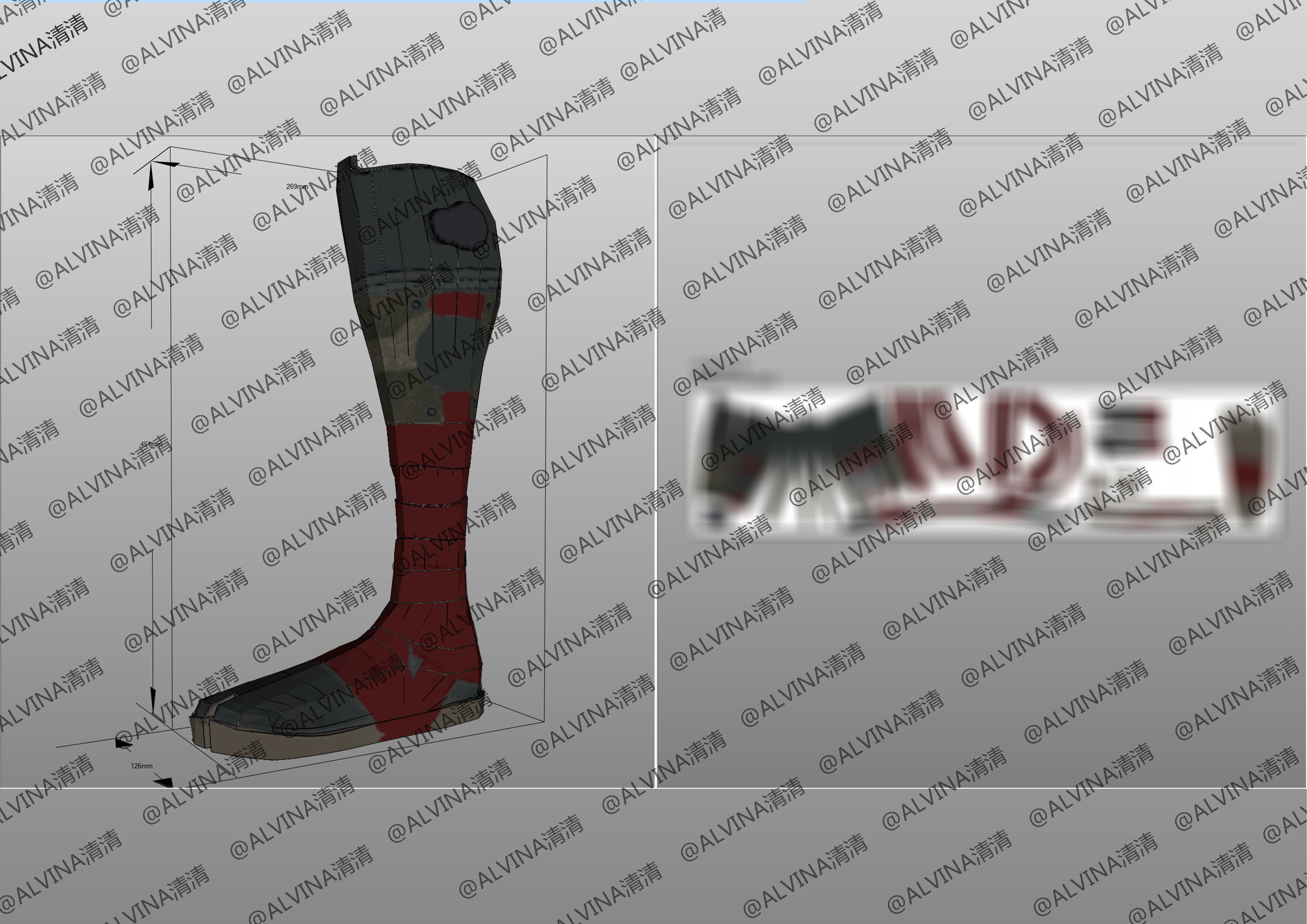 APEX Legends Revenant Primary Armor - DIY Cosplay Pepakura Foam Low-poly 3D model_31