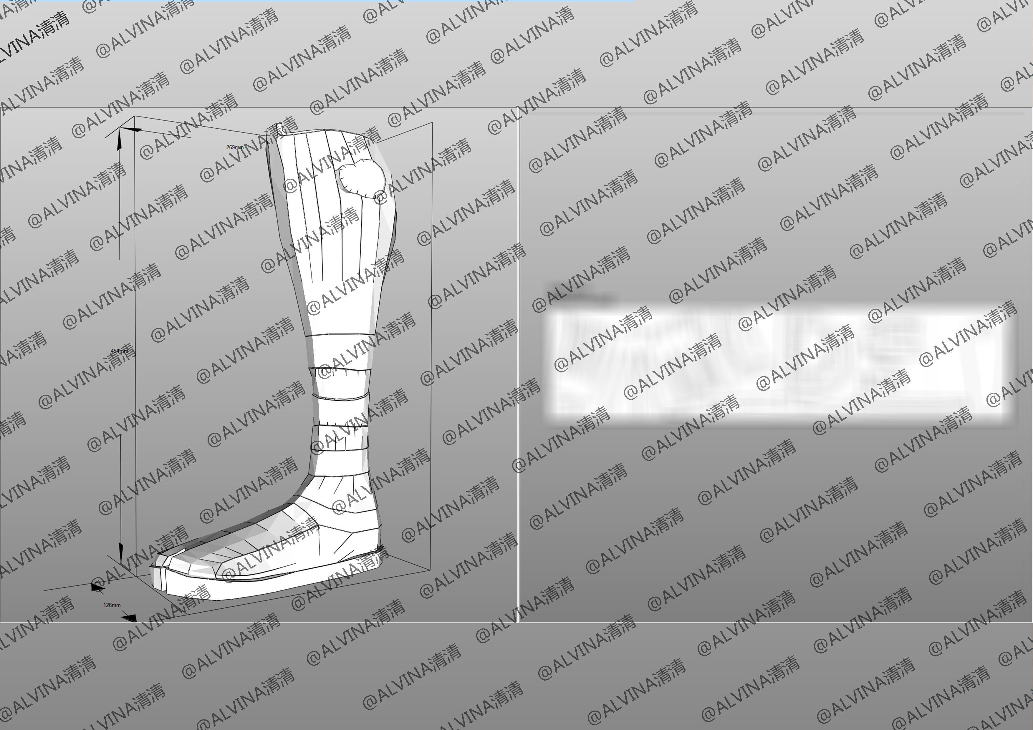 APEX Legends Revenant Primary Armor - DIY Cosplay Pepakura Foam Low-poly 3D model_32