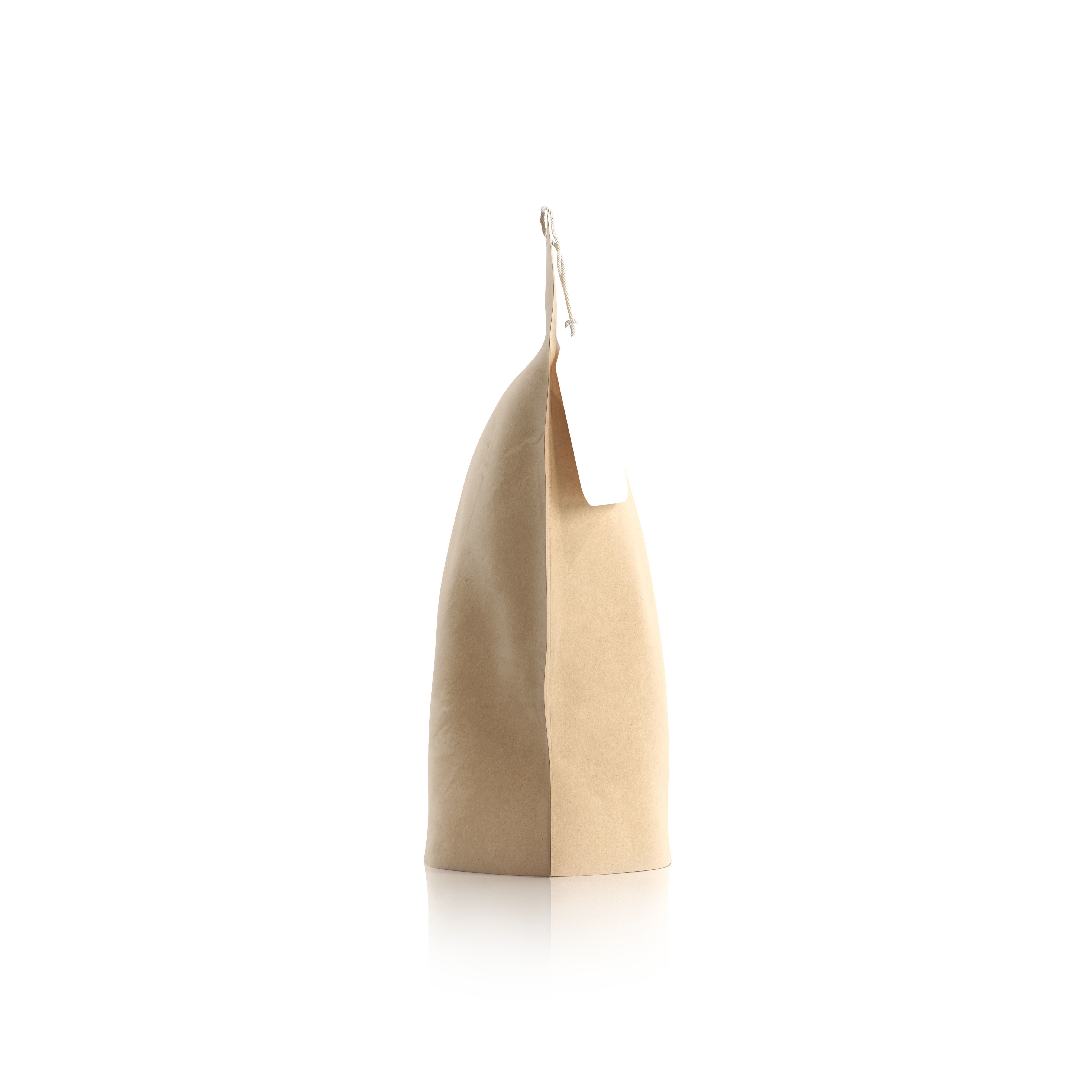 Realistic Kraft Paper Doypack with Label Mockup Low-poly 3D model_3