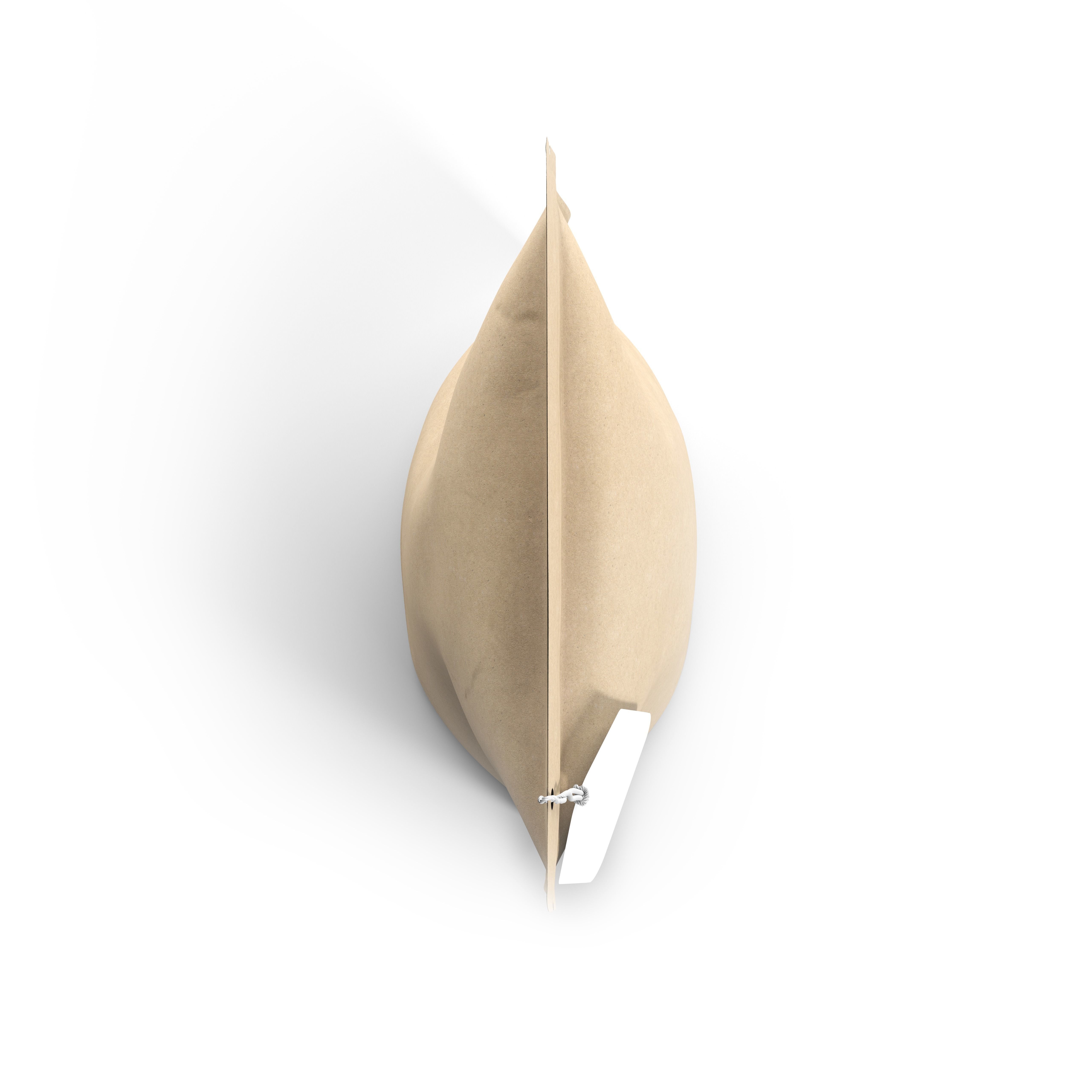 Realistic Kraft Paper Doypack with Label Mockup Low-poly 3D model_5