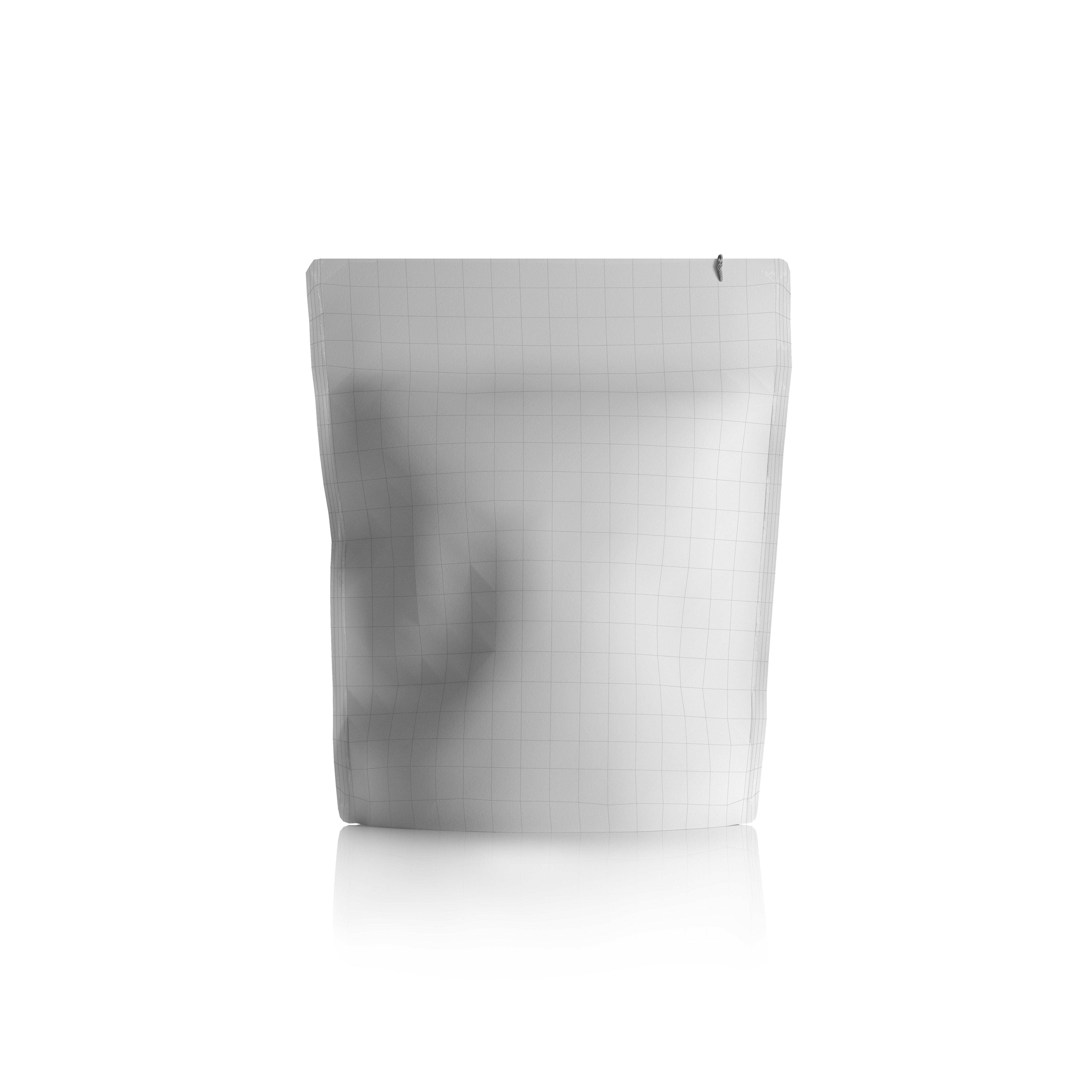 Realistic Kraft Paper Doypack with Label Mockup Low-poly 3D model_8