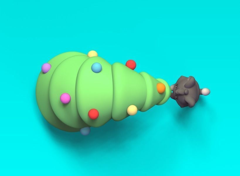 Cat and Tree 3D print model_3