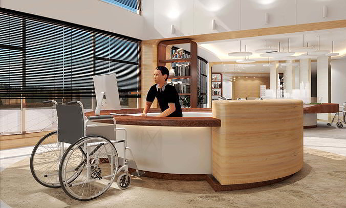 Hospital reception design 3d models 3D model