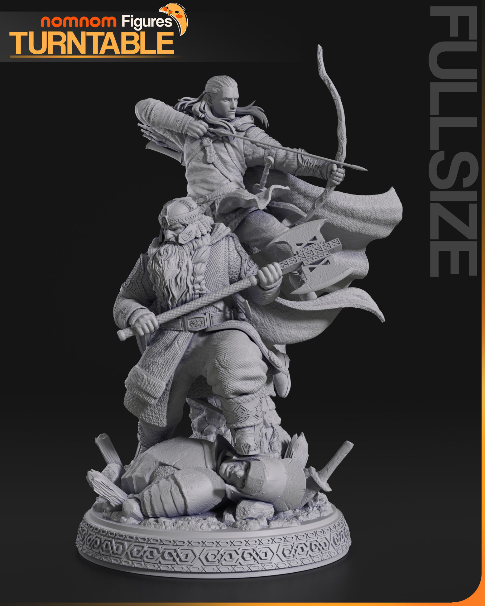 Gimli and Legolas - Lord of the Rings 3D print model_8