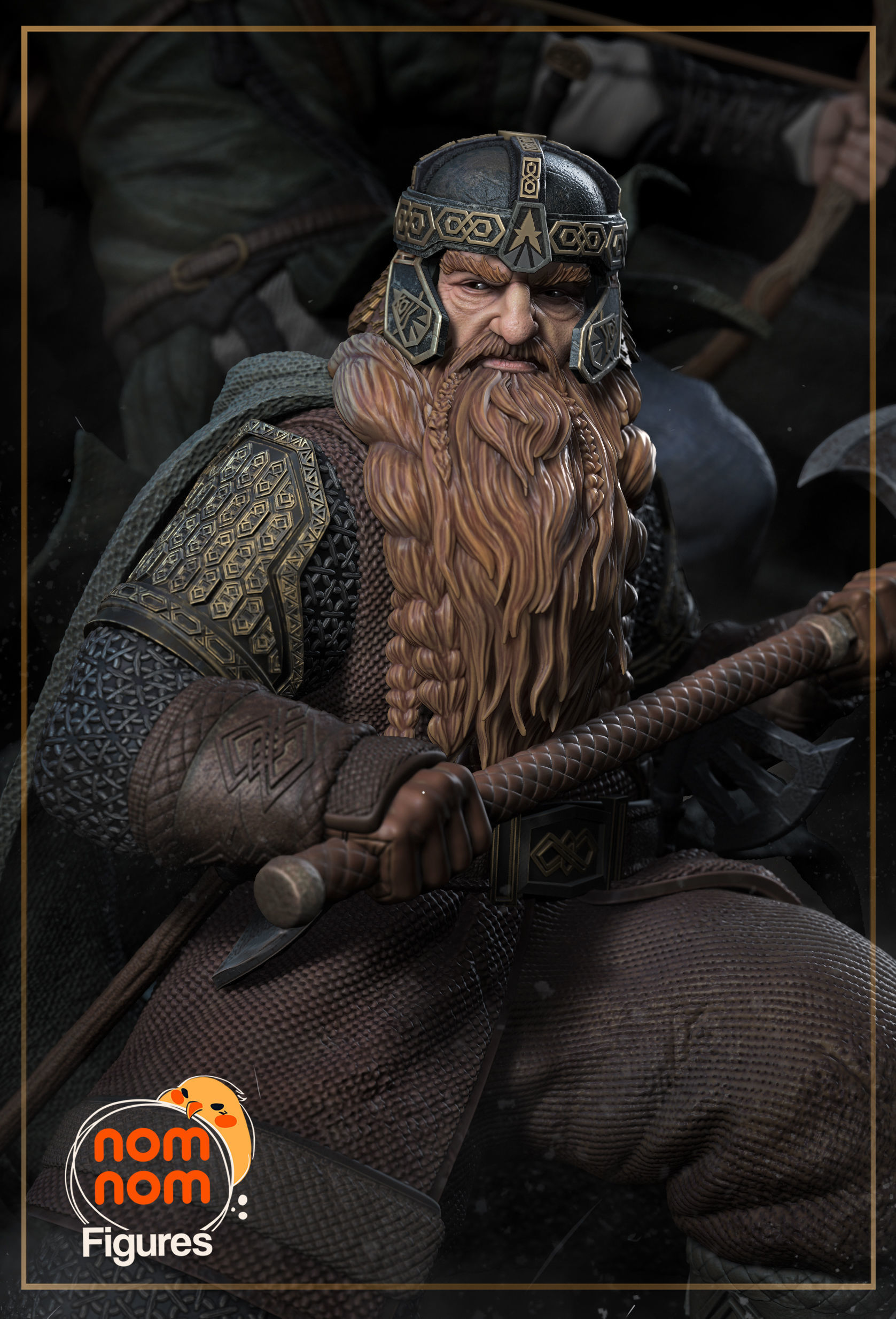 Gimli and Legolas - Lord of the Rings 3D print model_1