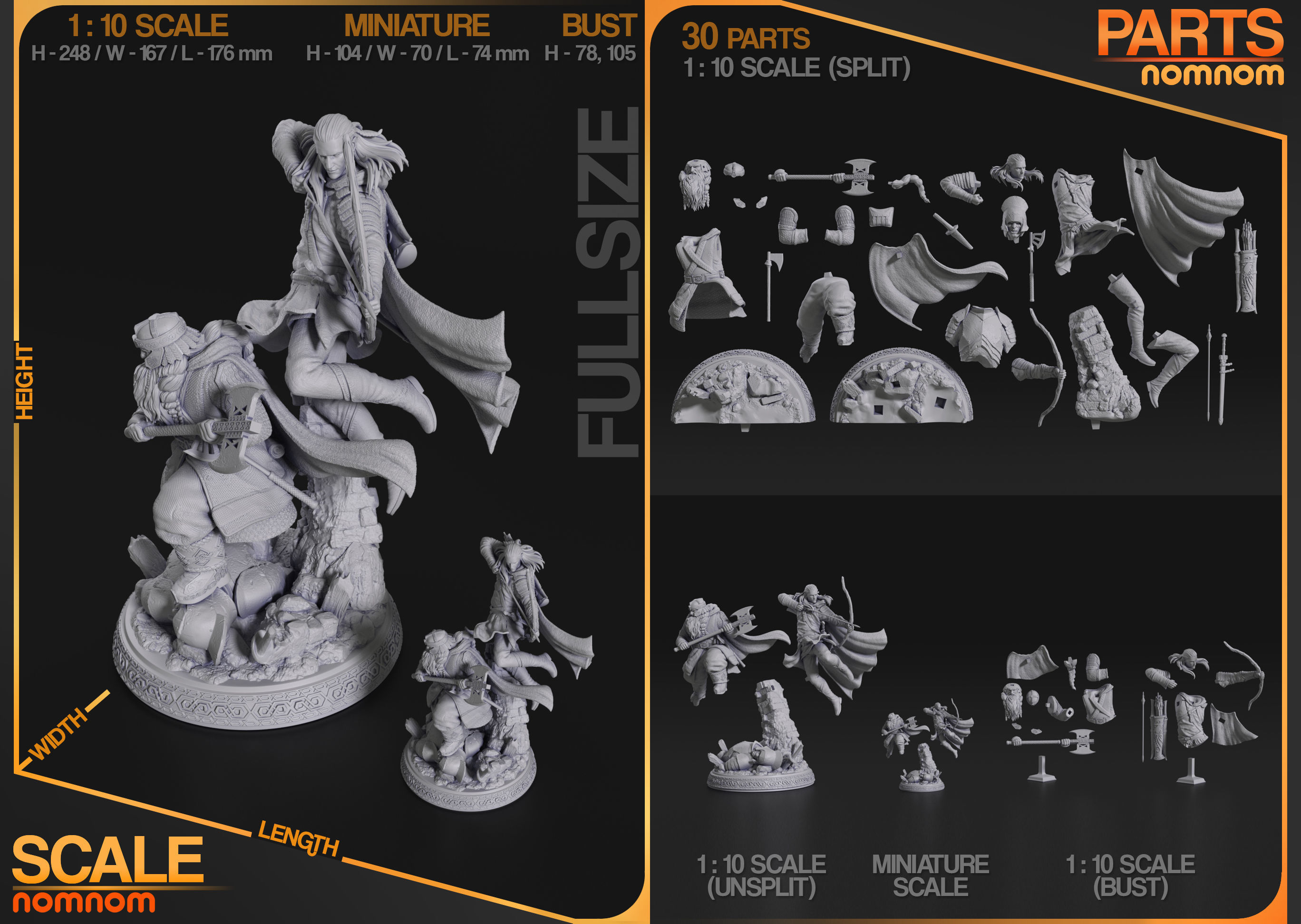 Gimli and Legolas - Lord of the Rings 3D print model_7