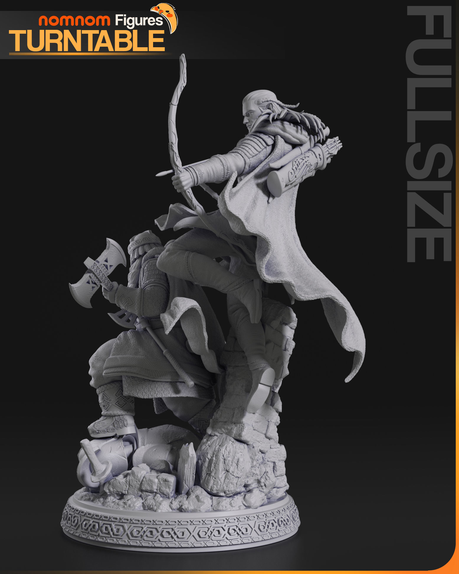 Gimli and Legolas - Lord of the Rings 3D print model_11