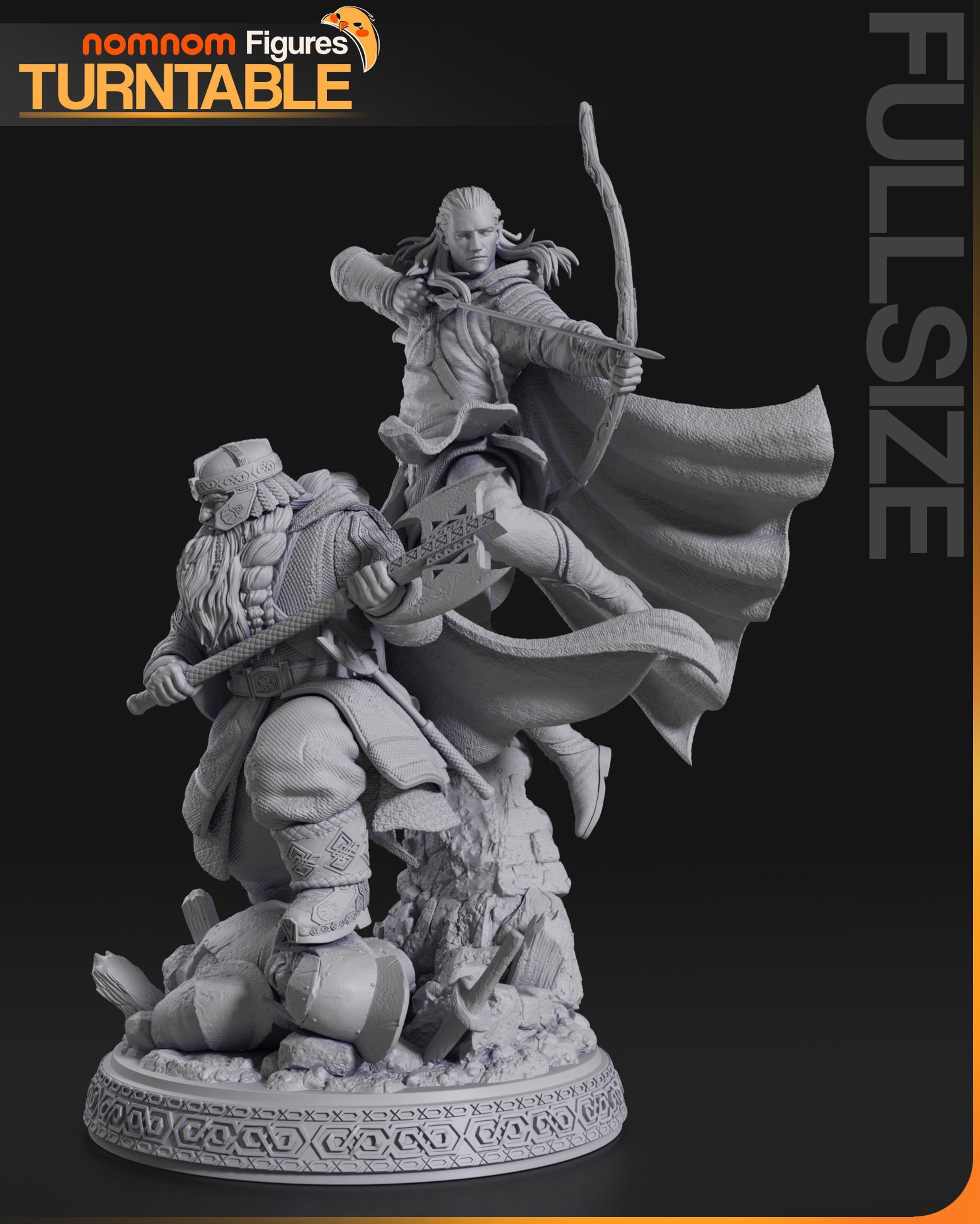Gimli and Legolas - Lord of the Rings 3D print model_10