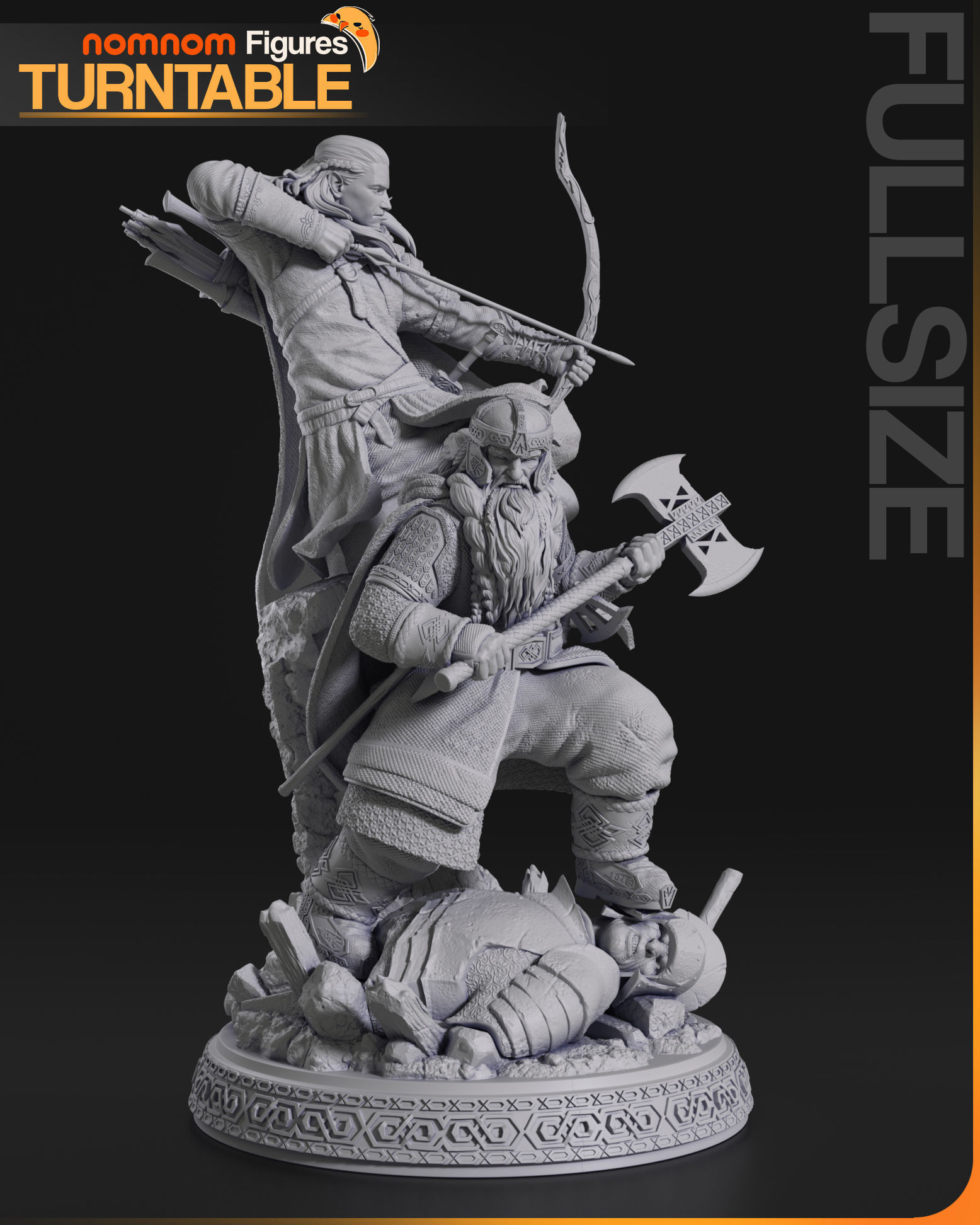 Gimli and Legolas - Lord of the Rings 3D print model_9