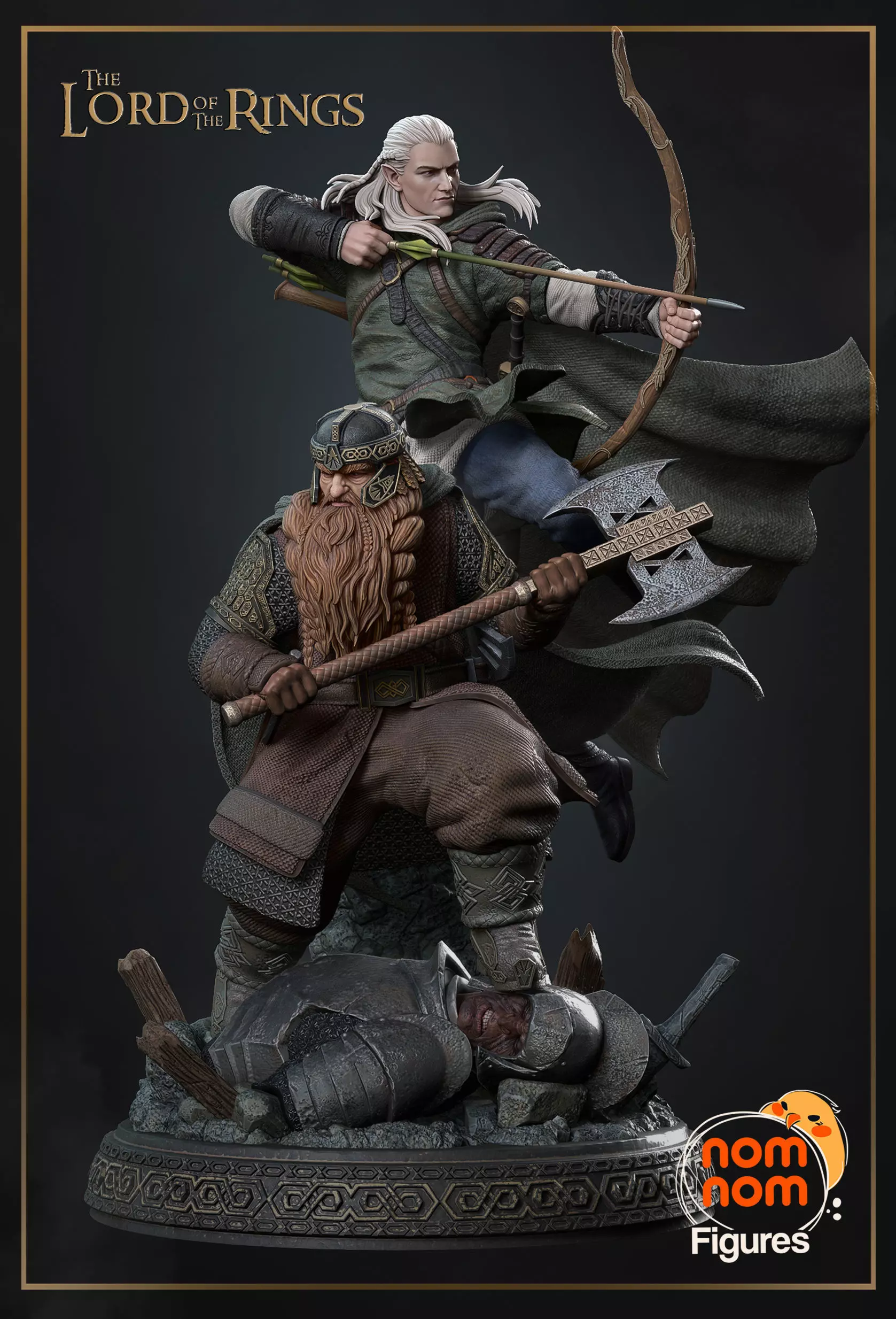 Gimli and Legolas - Lord of the Rings 3D print model_0